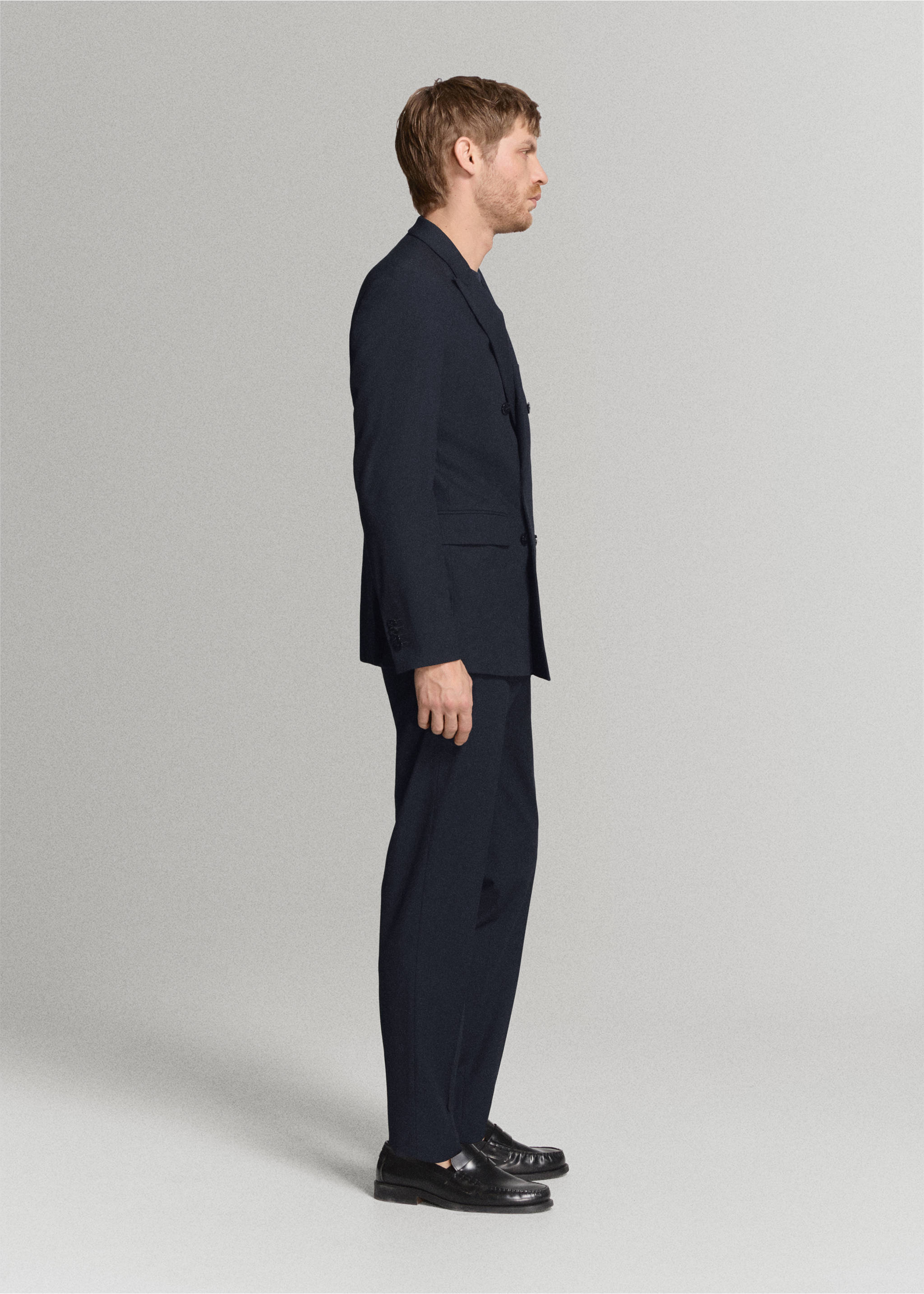 Americana traje Mónaco cruzada slim fit - Detalle del artículo 2, Azul marino. Ref: 27025943-01.