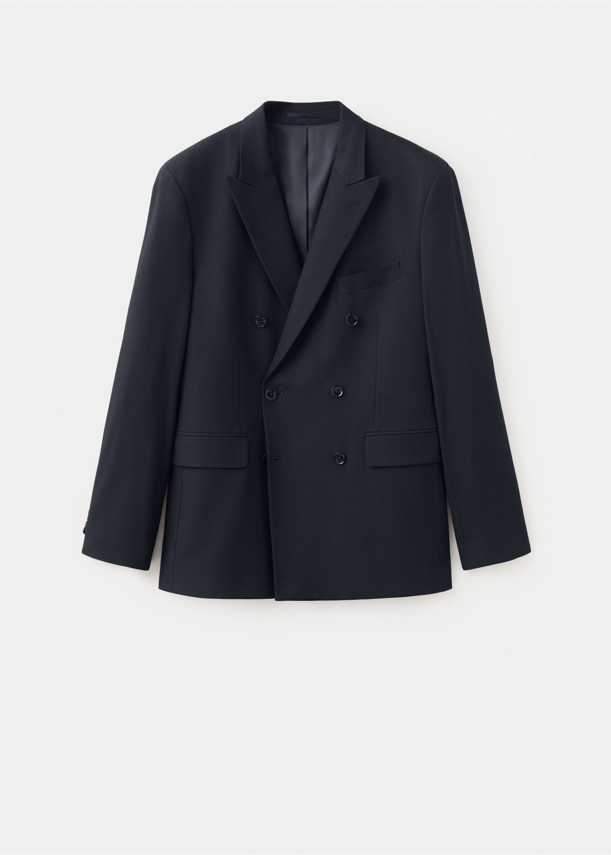 Двубортный костюмный пиджак slim fit Monaco - Изделие без модели, Глубокий темно-синий. Ref: 27025943-00.