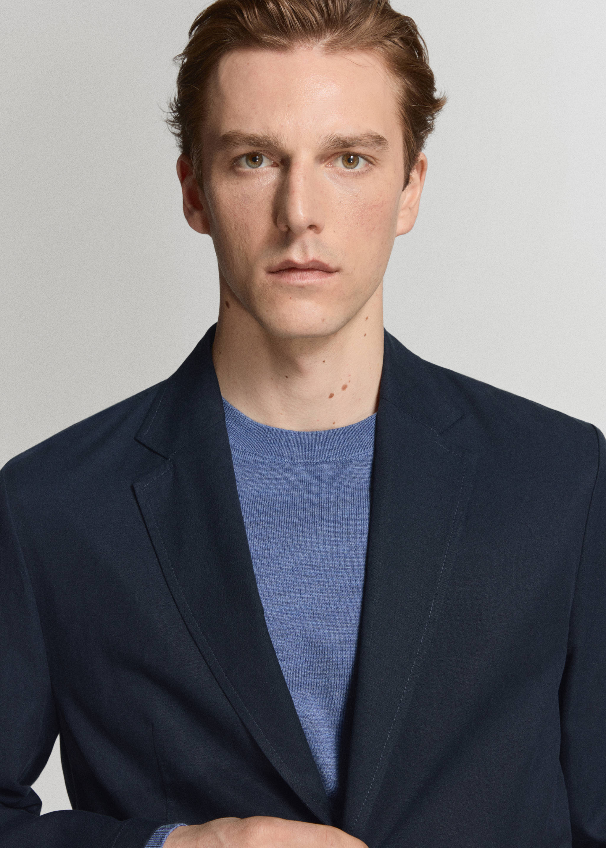 Blazer de costume slim-fit lin et lyocell - Détail de l'article 1