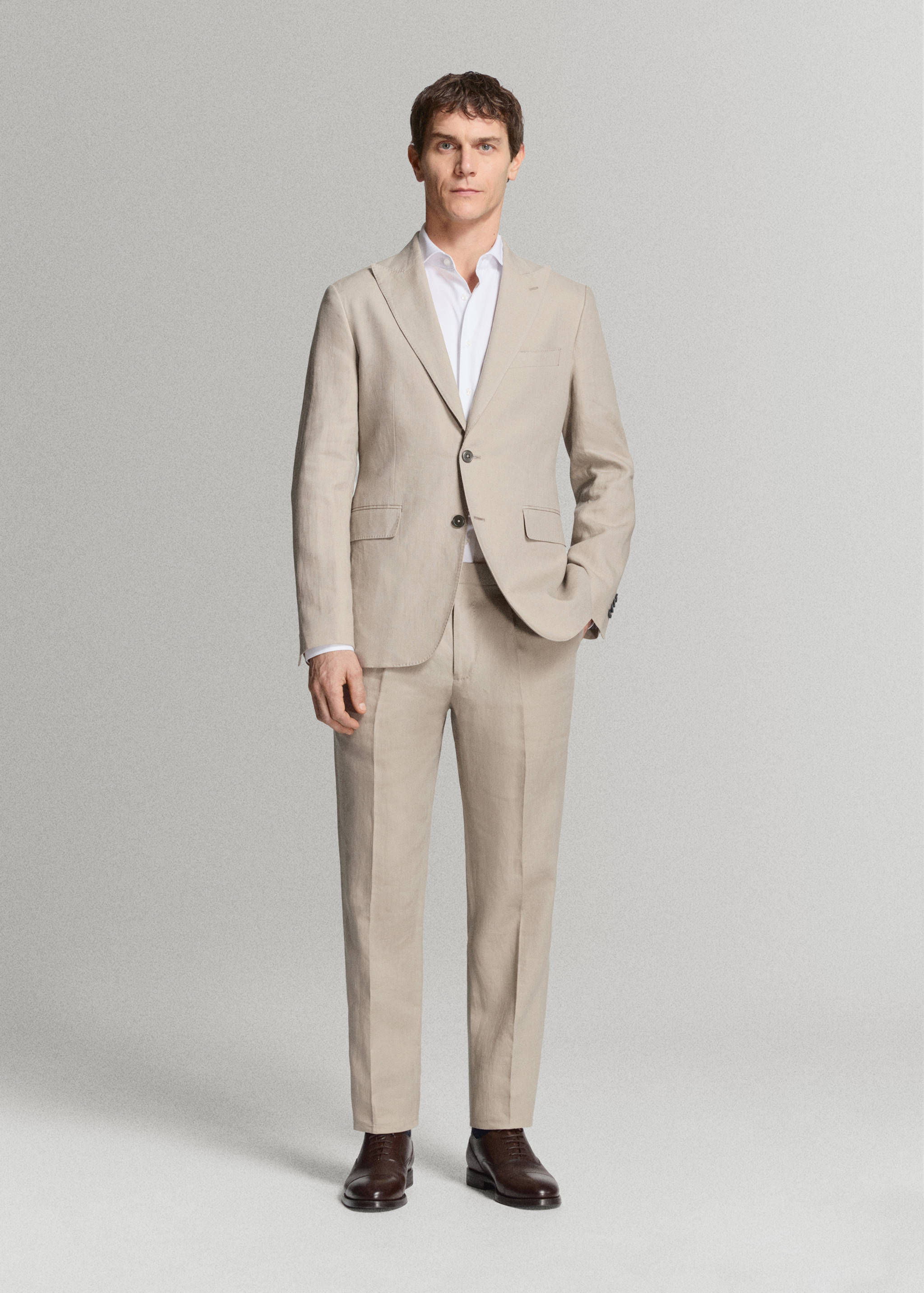 Americana traje Amalfi 100% lino slim fit - Plano general