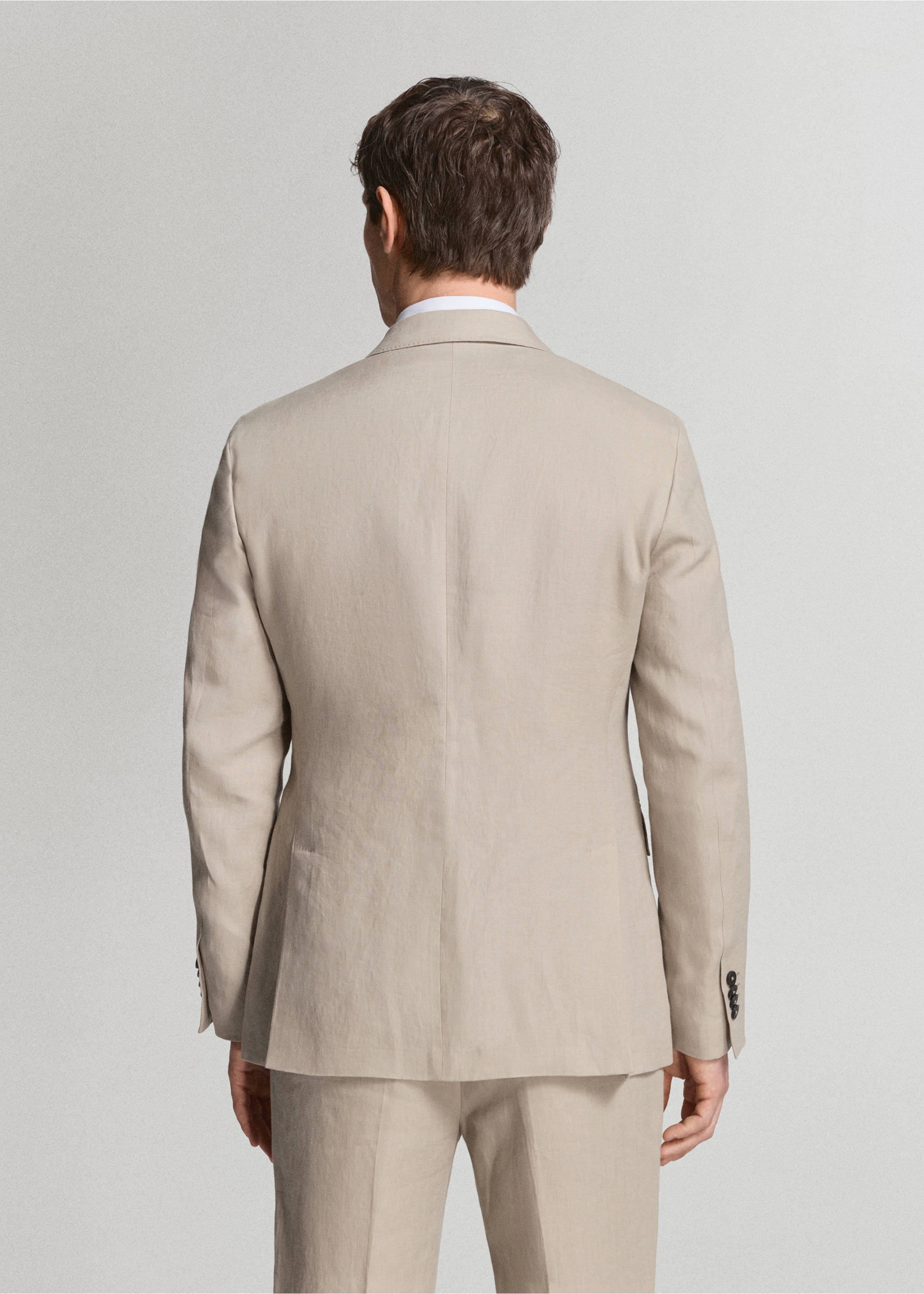 Americana traje Amalfi 100% lino slim fit - Reverso del artículo, Beige. Ref: 27025948-01.