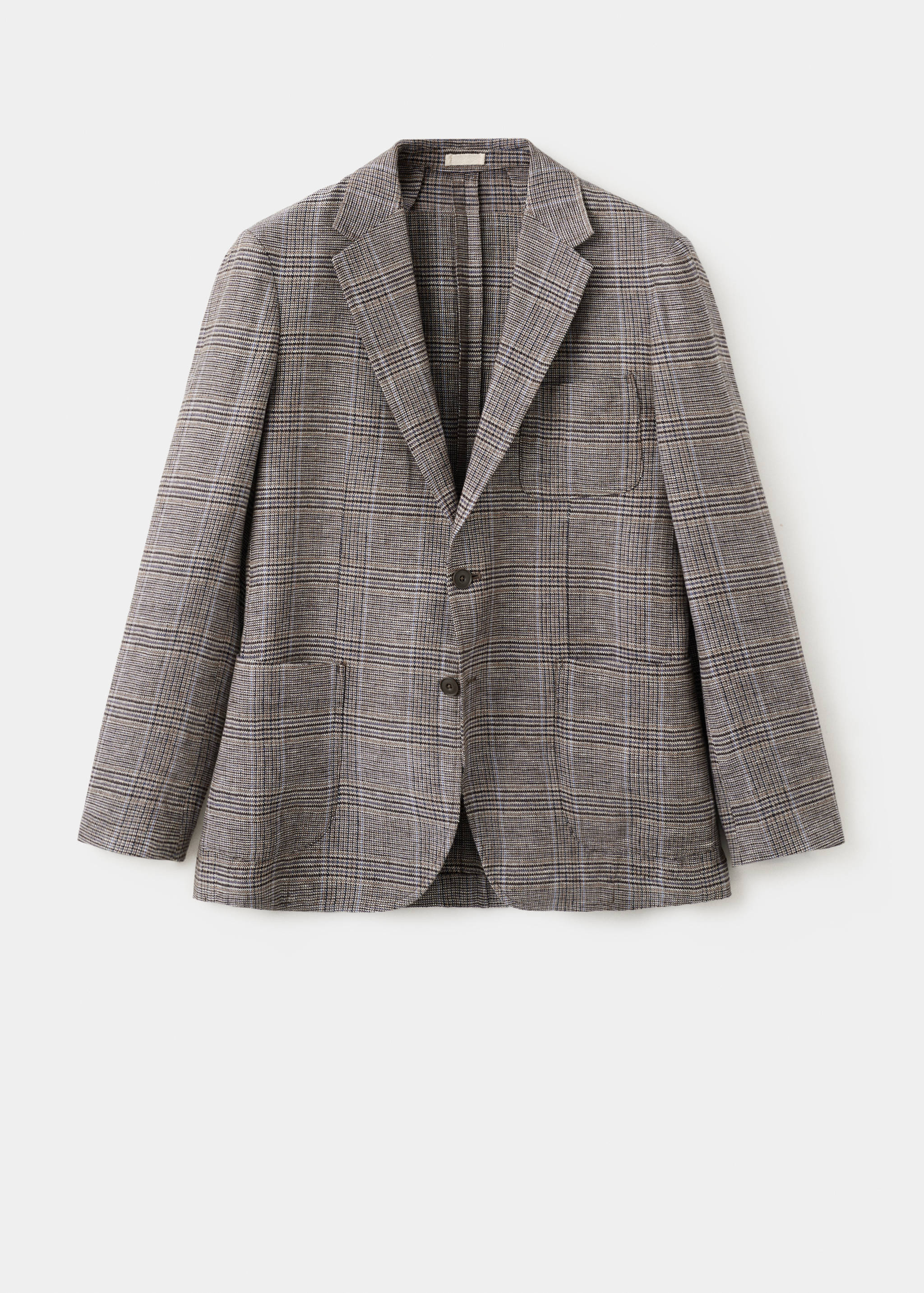 Пиджак из 100% льна в клетку «Принц Уэльский» - Изделие без модели