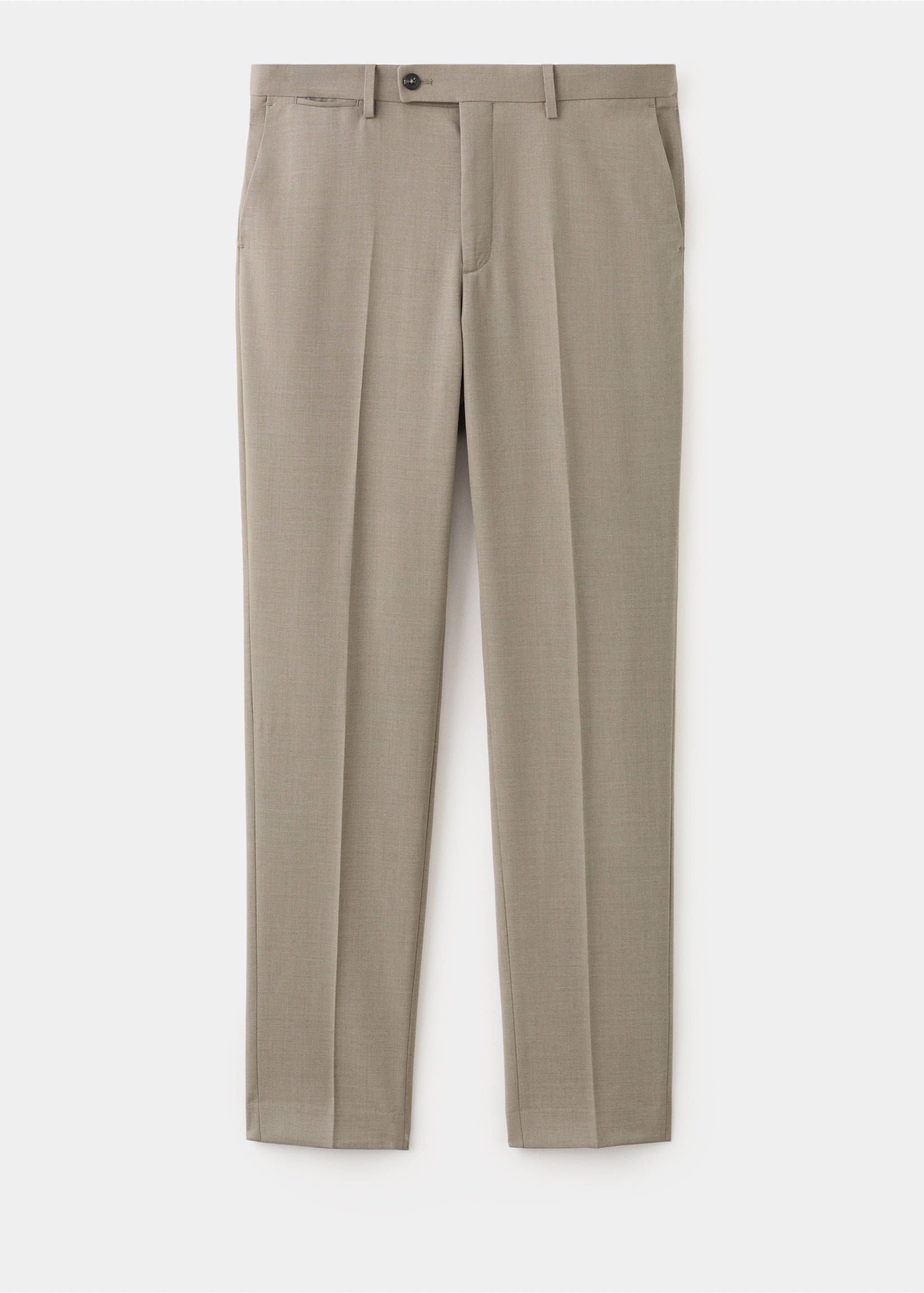 Pantalón traje Turín 100% lana - Artículo sin modelo, Marrón medio. Ref: 27061270-00.