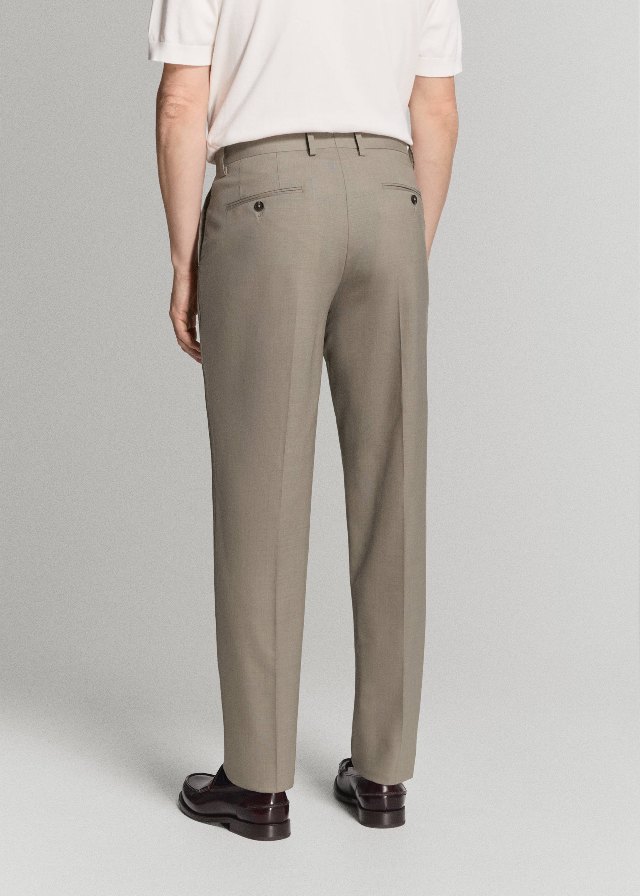 Turin 100% wool suit trousers - Reverse of the article