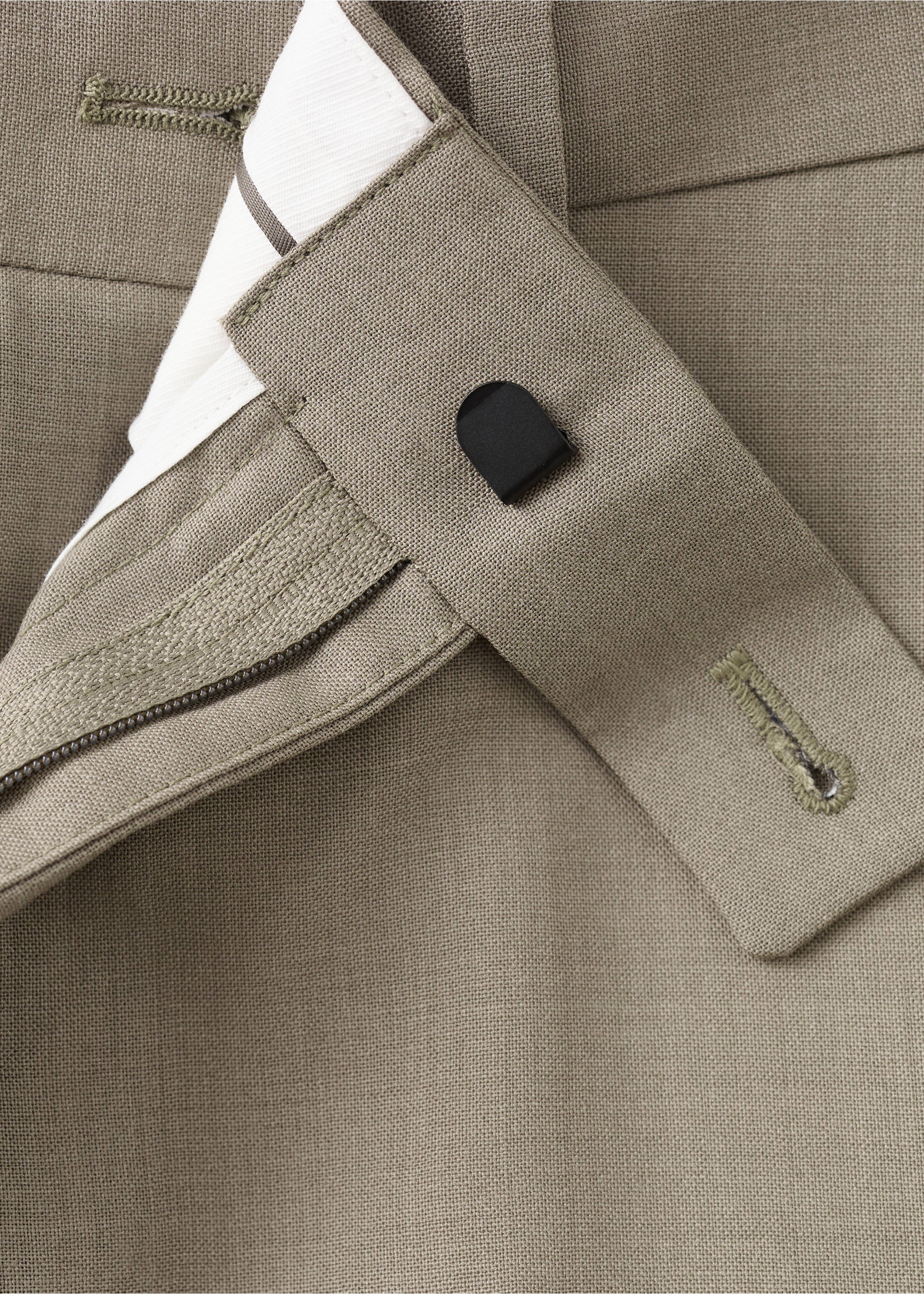 Turin 100% wool suit trousers - Details of the article 8, Medium Brown. Ref: 27025950-02.