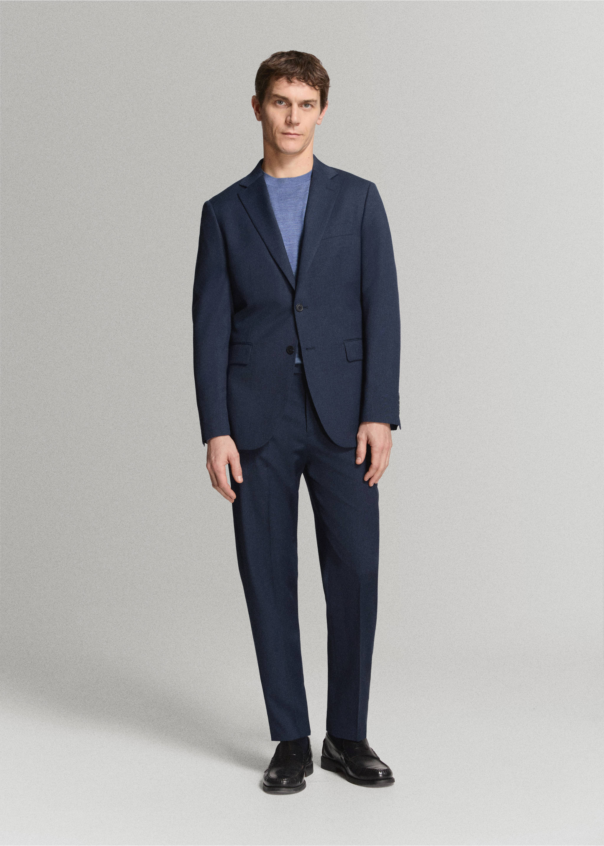 Костюмный пиджак Turin 100% шерсть - Общий план, Чернильный. Ref: 27025951-02.