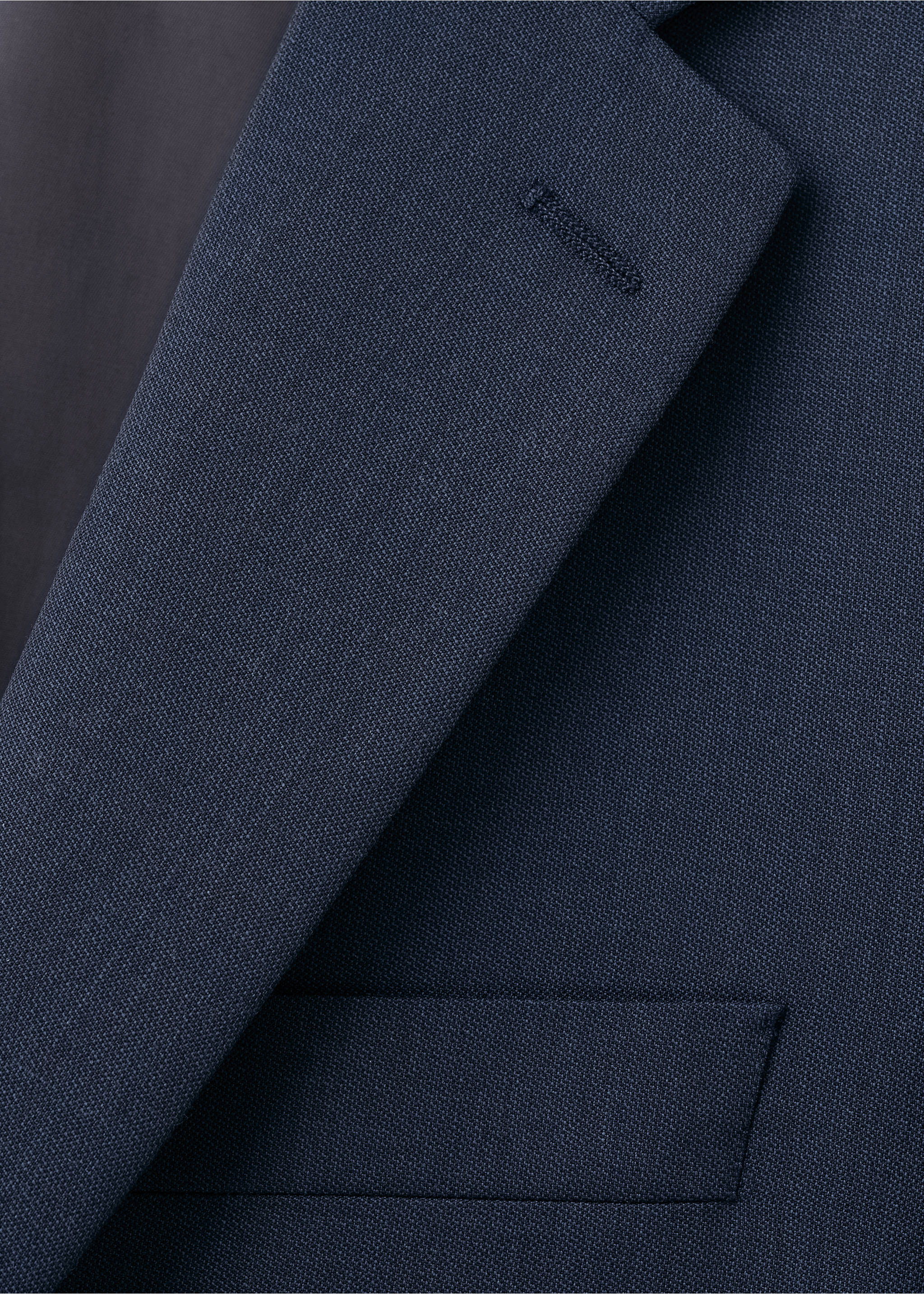 Turin 100% wool suit jacket - Details of the article 8, Ink Blue. Ref: 27025951-02.