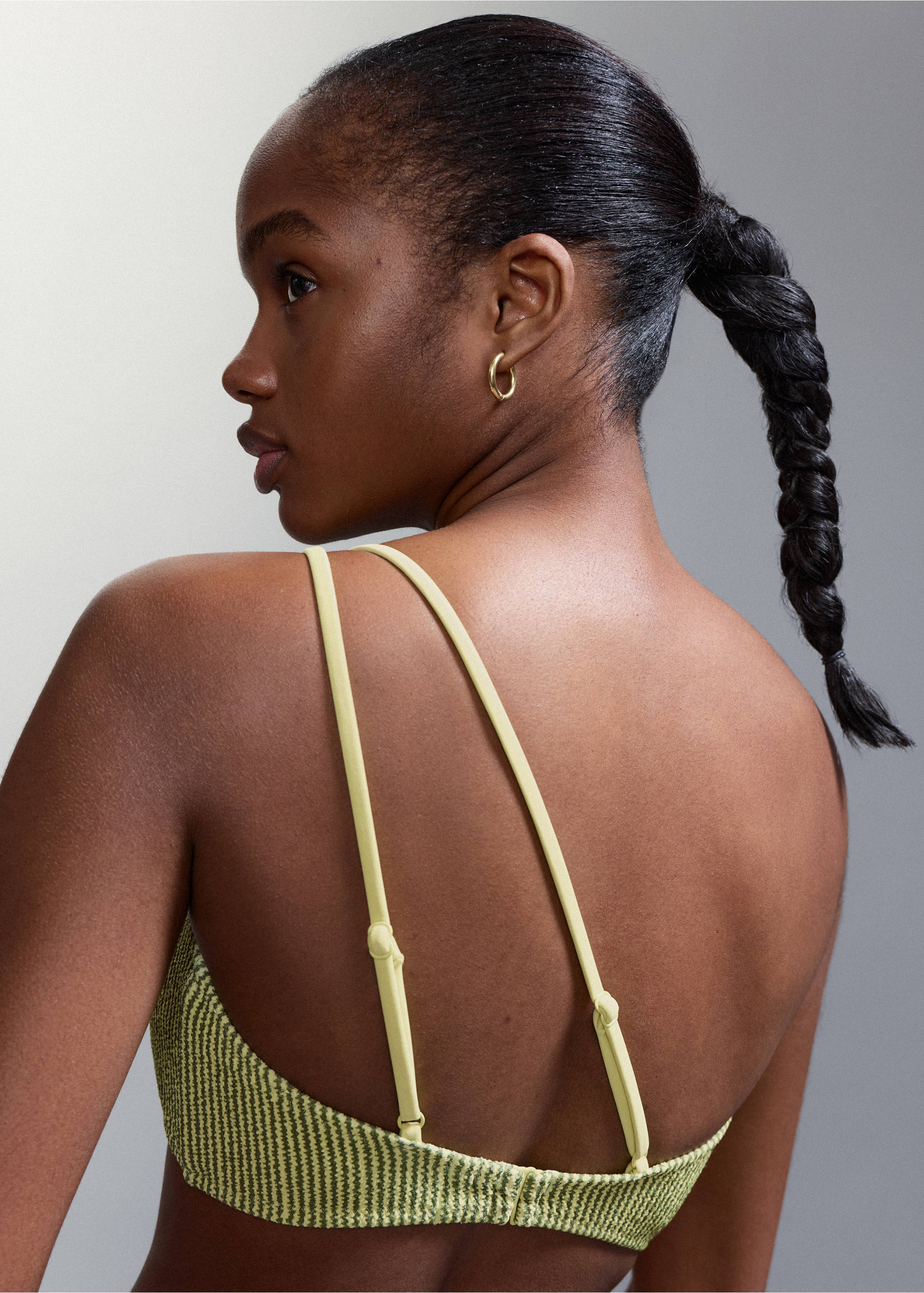 Bikini asymétrique culotte classique - Détail de l'article 3, Vert. Ref: 27025953-00.