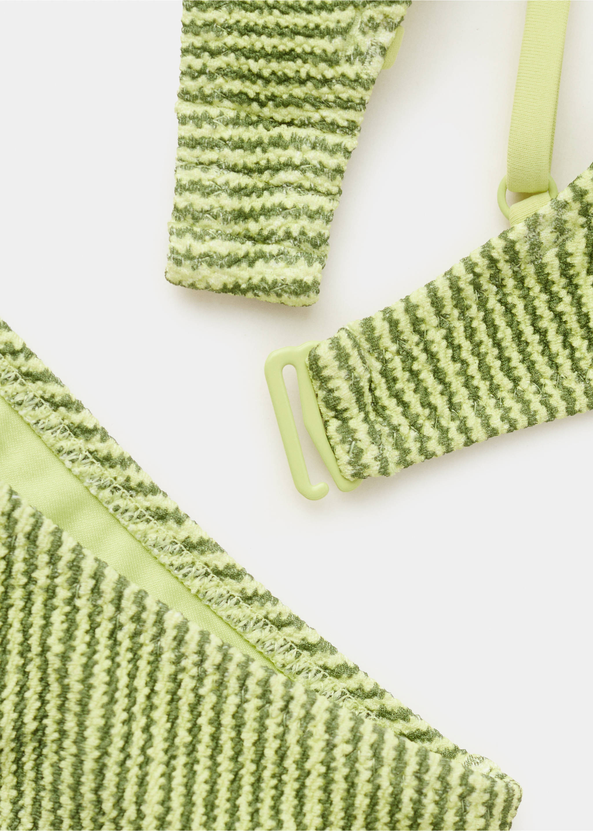 Асимметричный бикини с классическими плавками - Деталь изделия 8, Зеленый. Ref: 27025953-00.