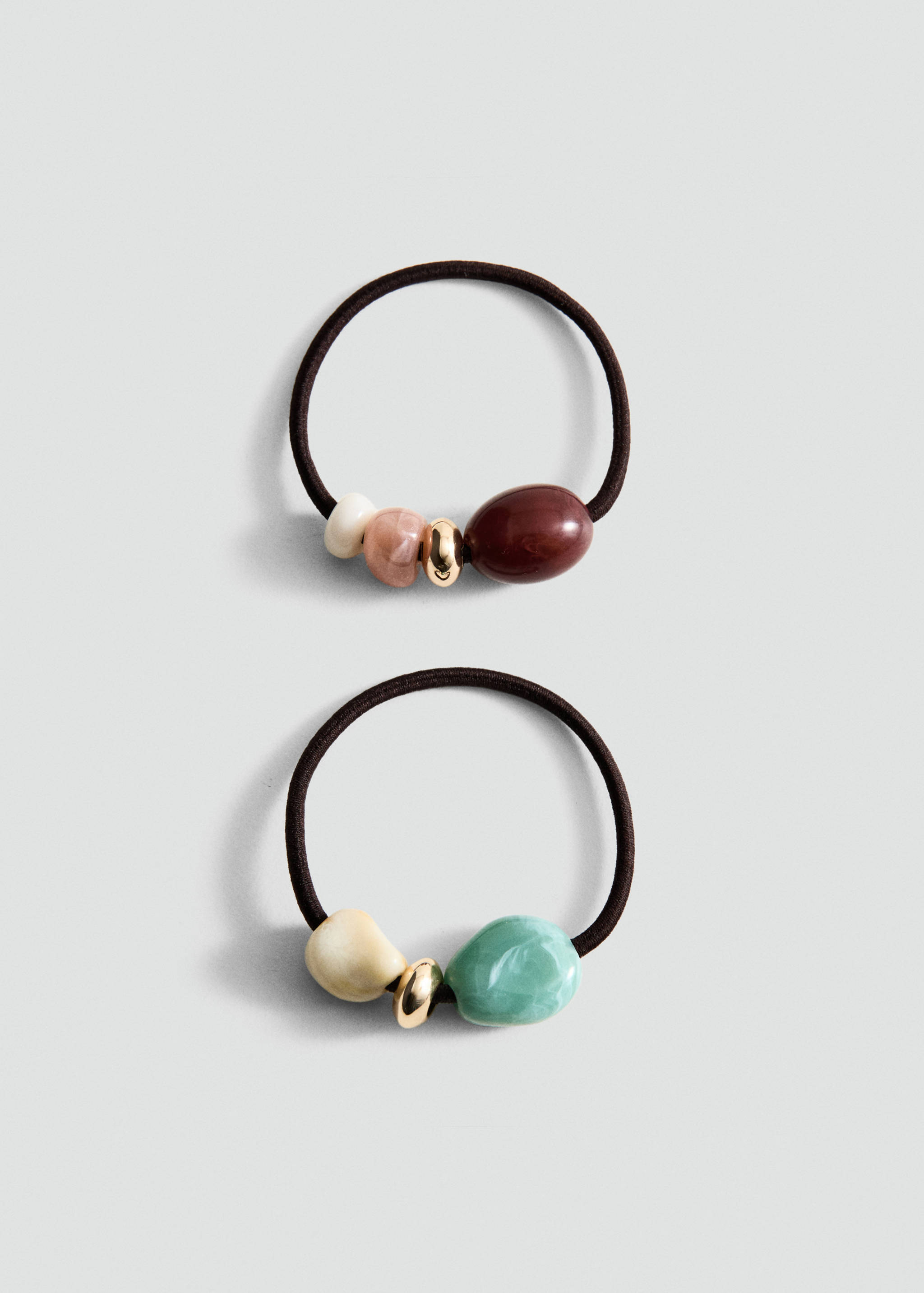 Pack of 2 beaded hair bobbles - Article without model