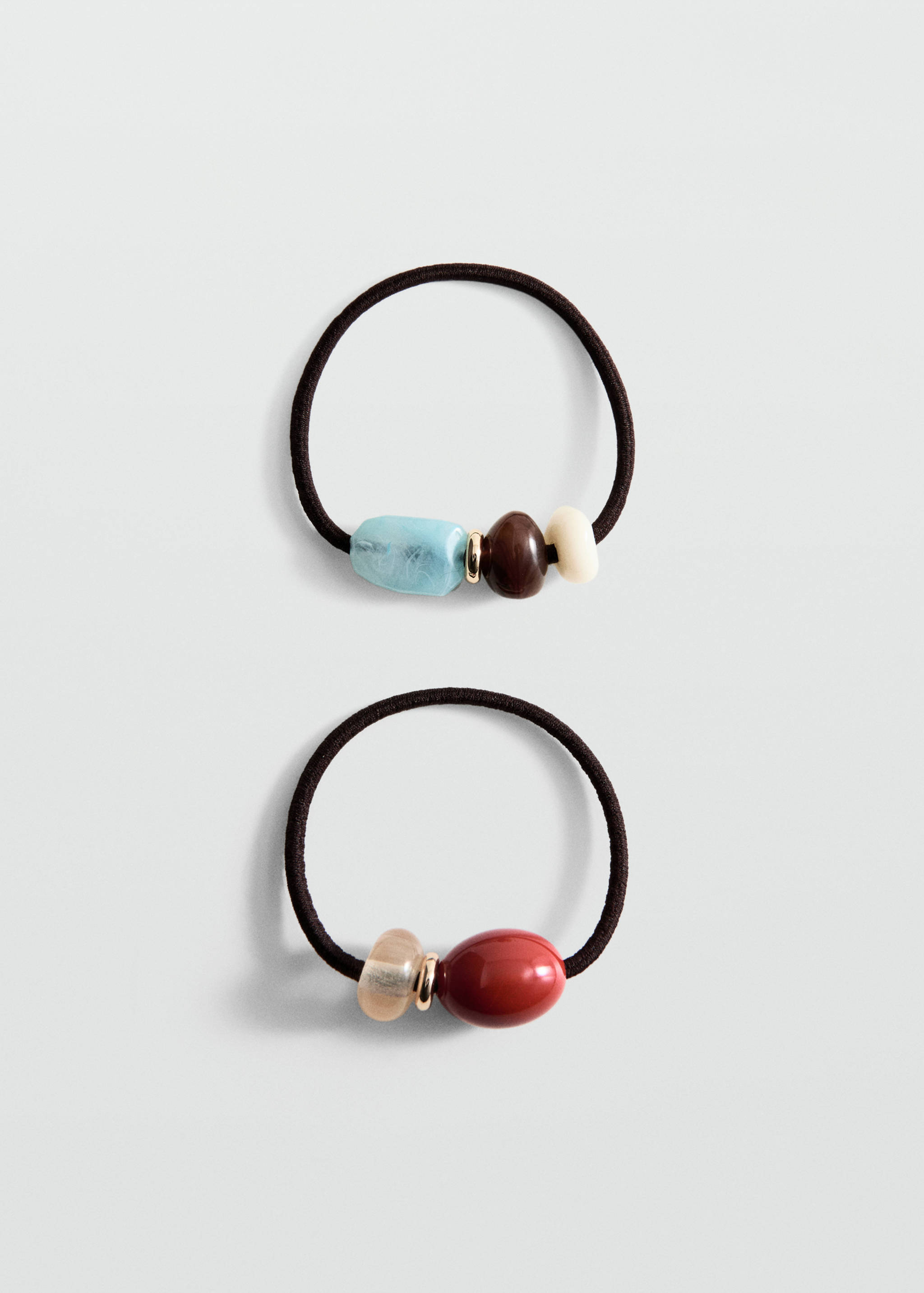 Pack of 2 beaded hair bobbles - Article without model