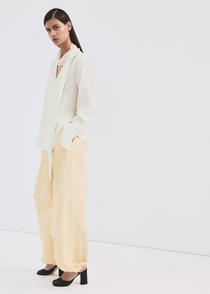 Lyocell harem trousers — Ecru