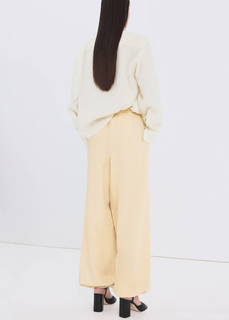 Lyocell harem trousers — Ecru