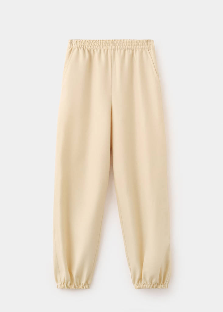Lyocell harem trousers — Ecru