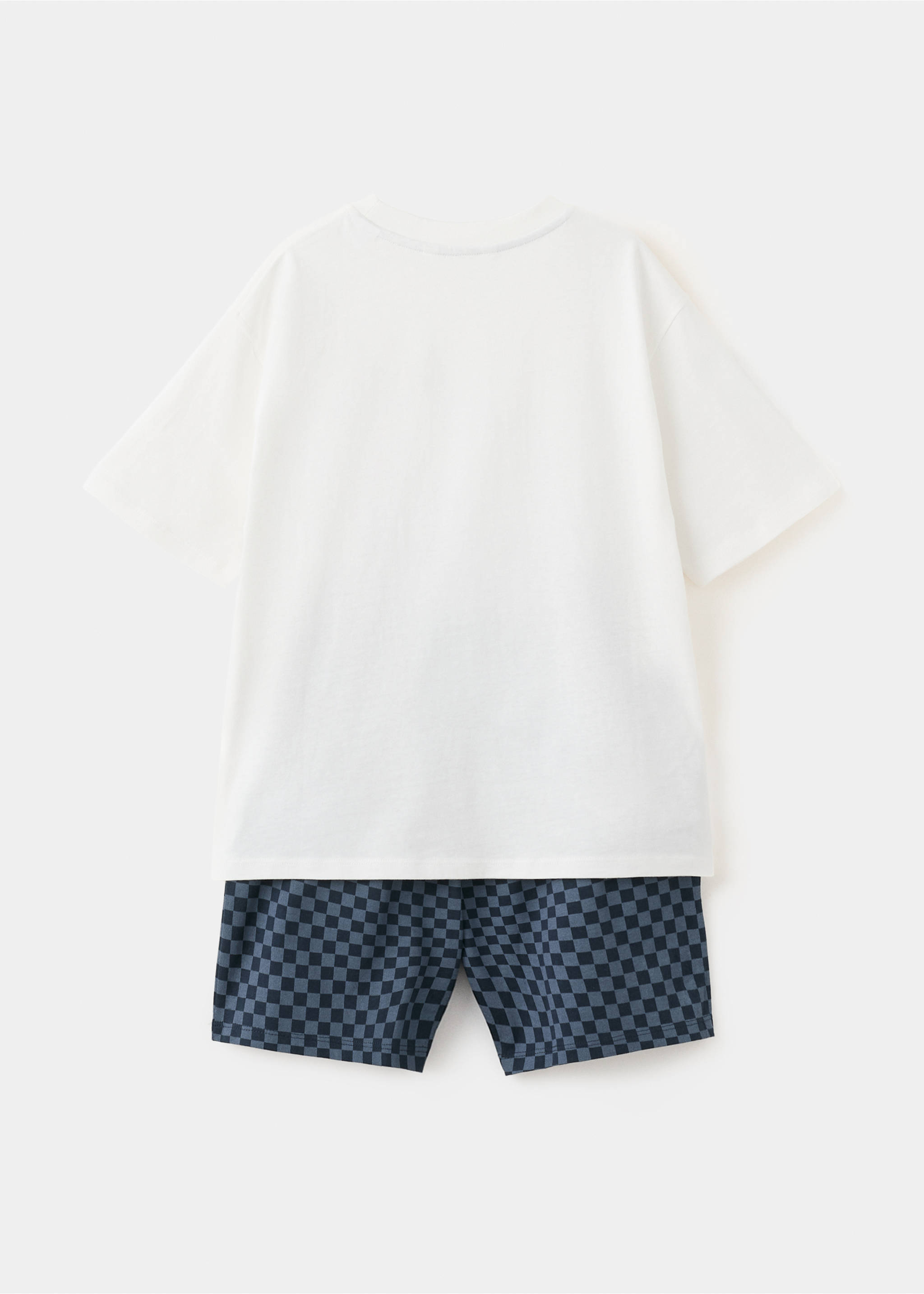 Pijama curt combinat - Revers de l'article, Blanc trencat. Ref: 27025964-00.