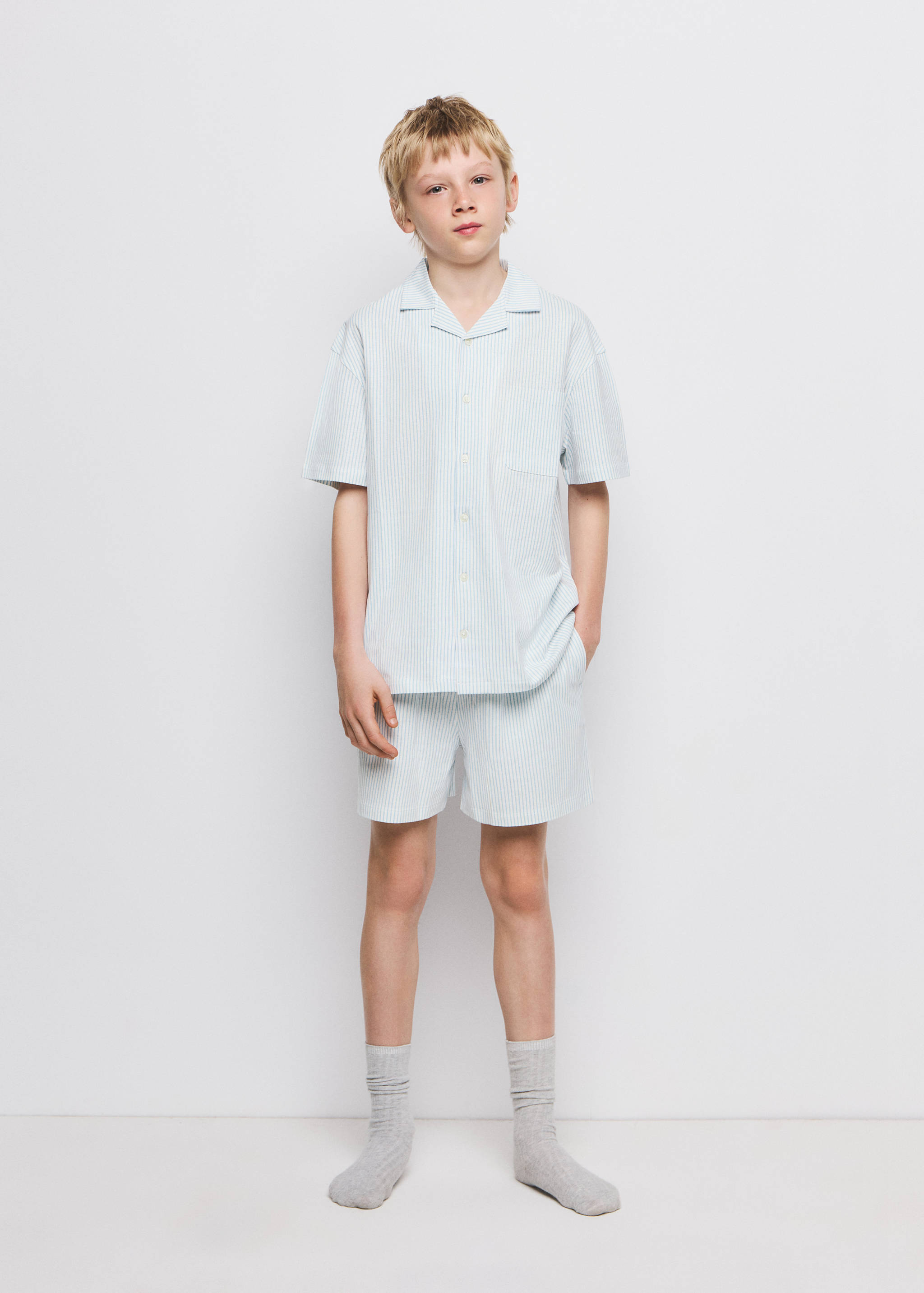 Pijama corto rayas - Plano general