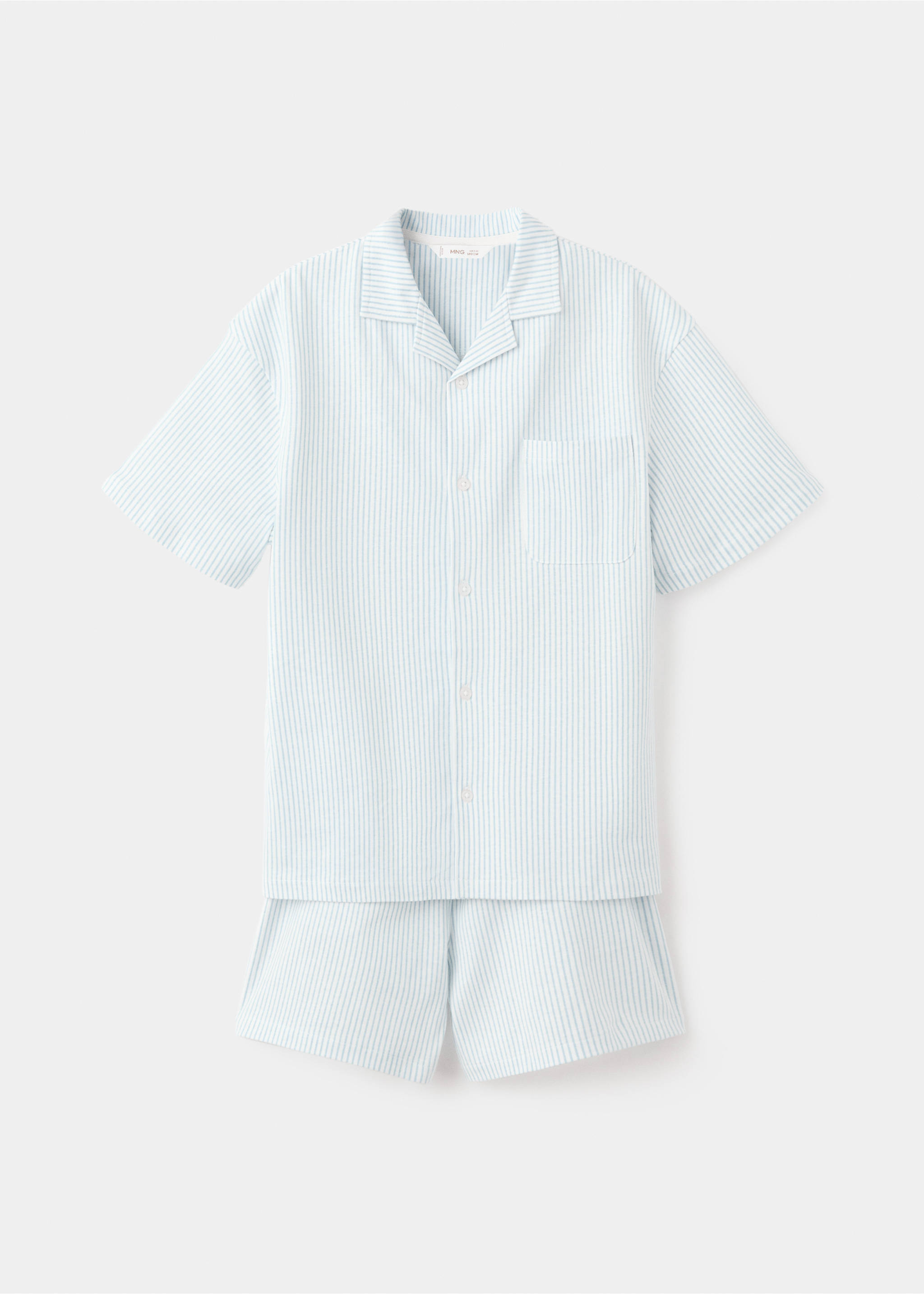 Pijama curt ratlles - Article sense model, Blau. Ref: 27025965-00.