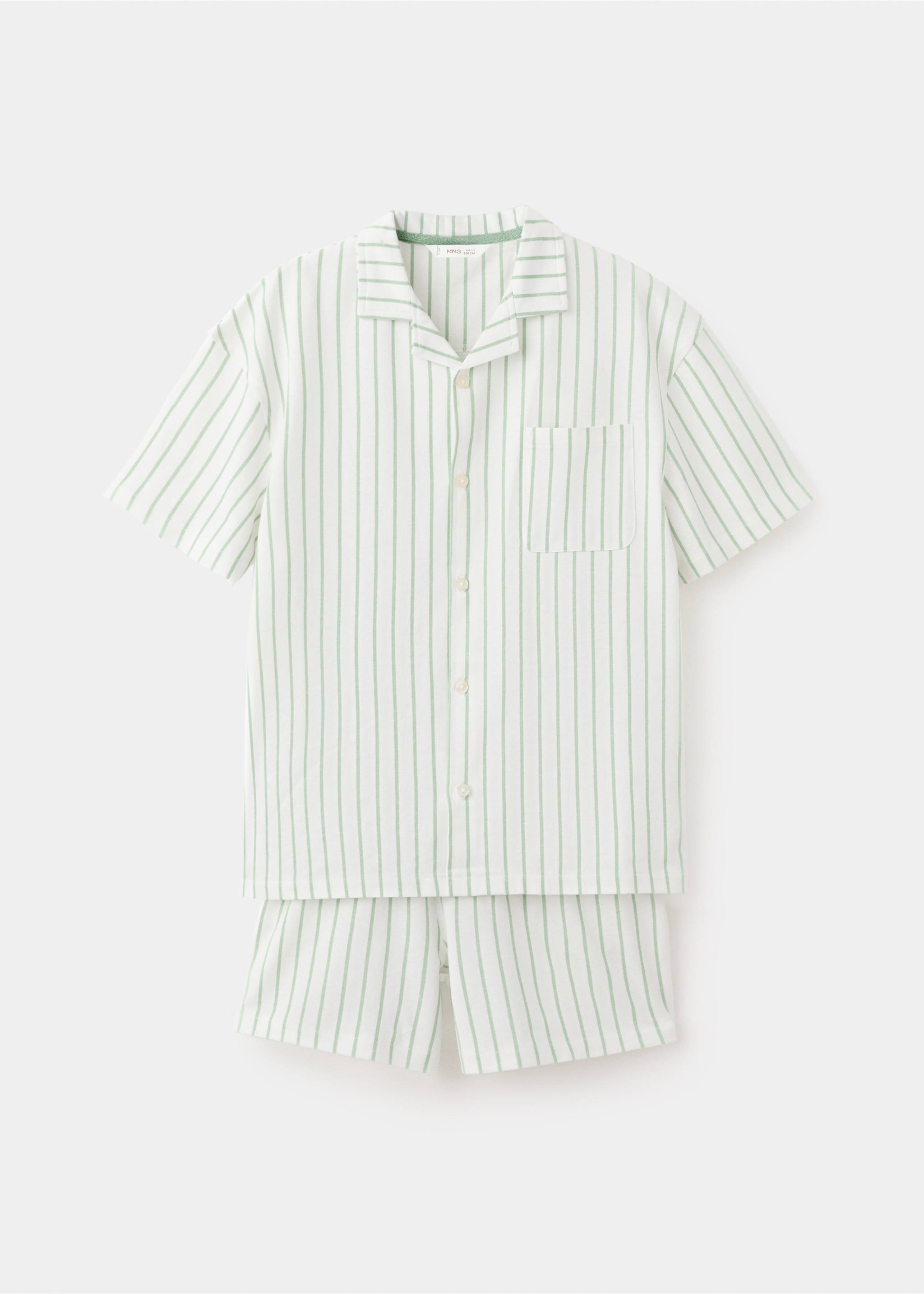 Pijama curt ratlles - Article sense model, Verd. Ref: 27025966-00.