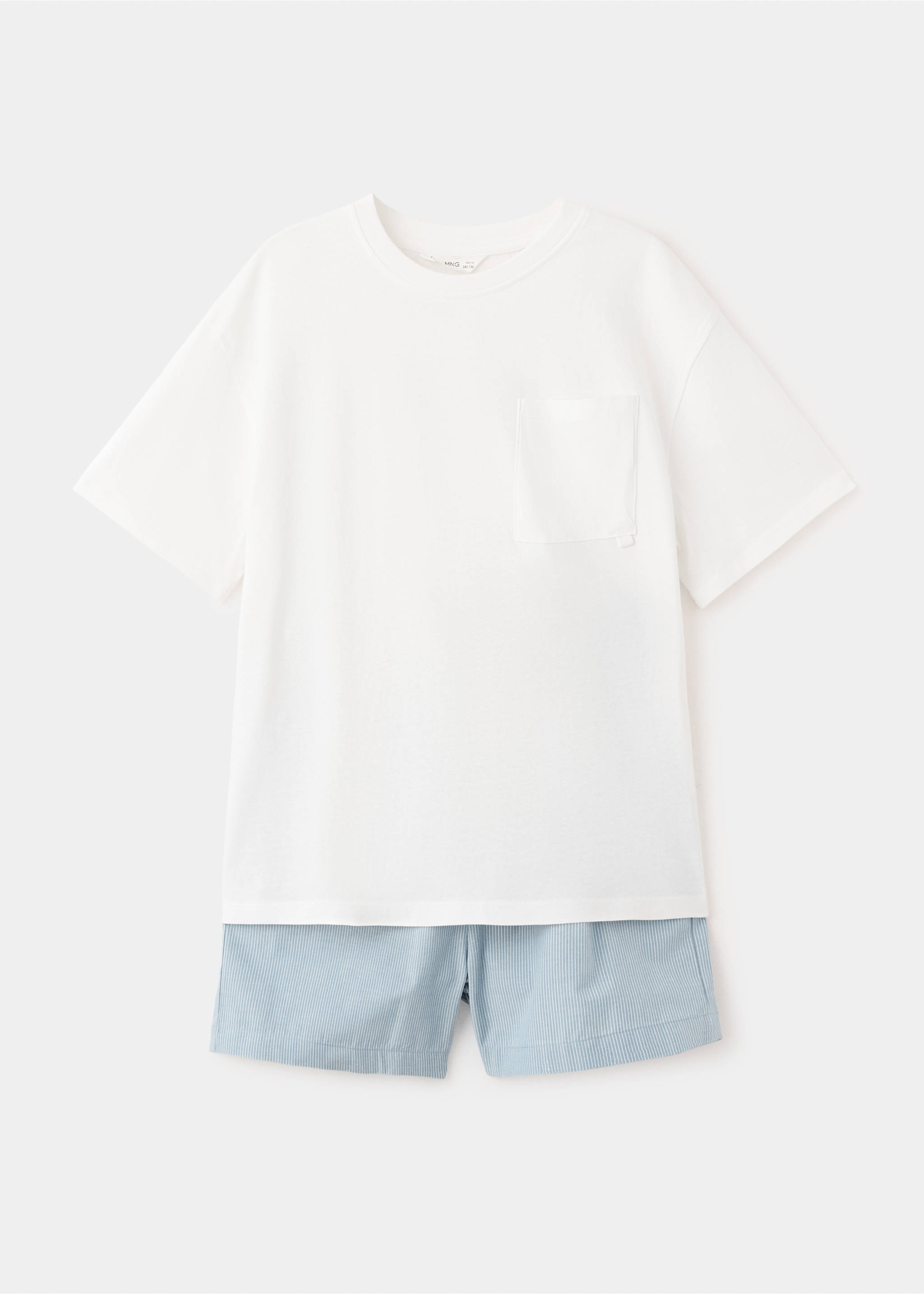 Pijama curt combinat - Article sense model, Blanc trencat. Ref: 27025967-00.