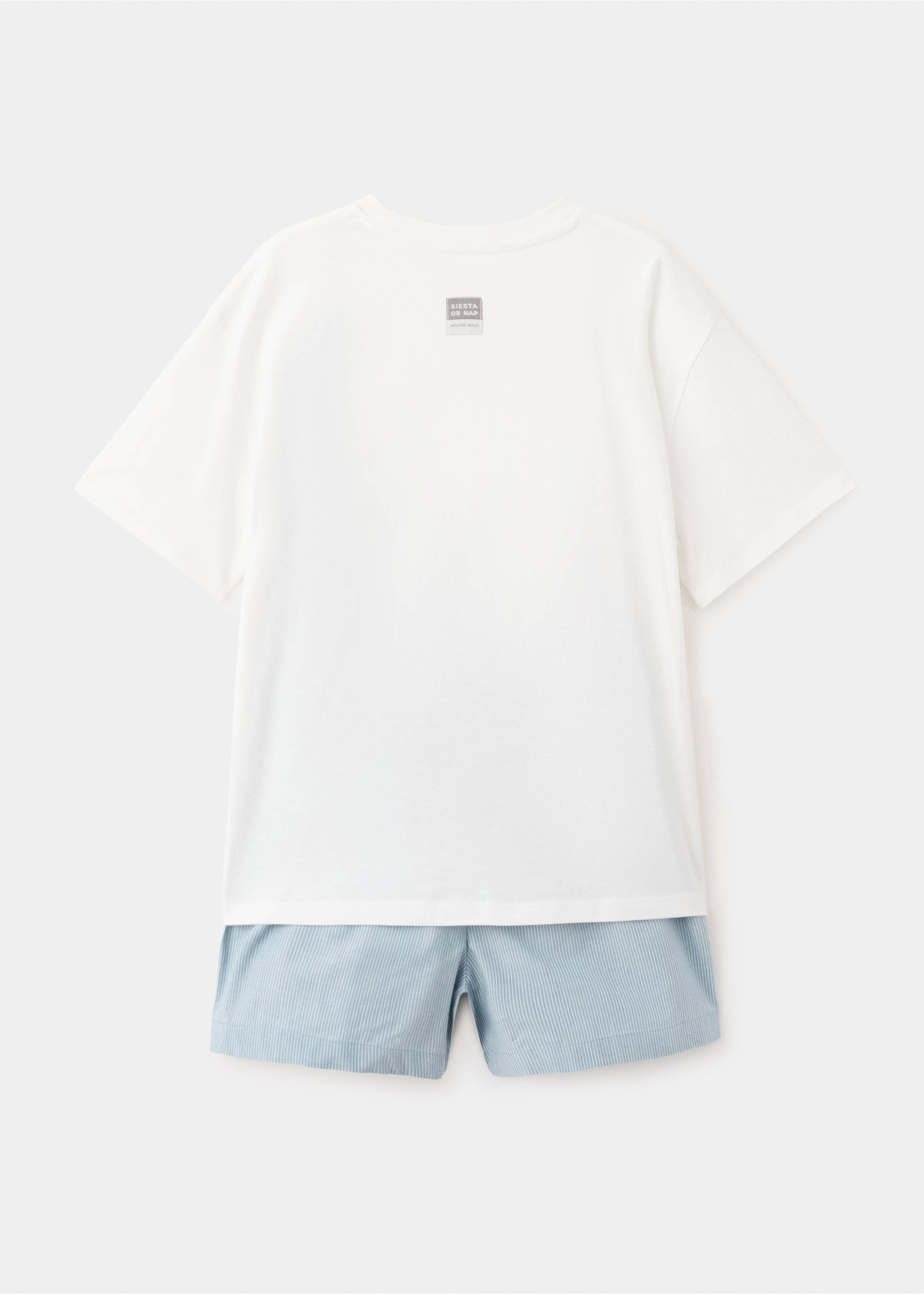 Pijama curt combinat - Revers de l'article, Blanc trencat. Ref: 27025967-00.