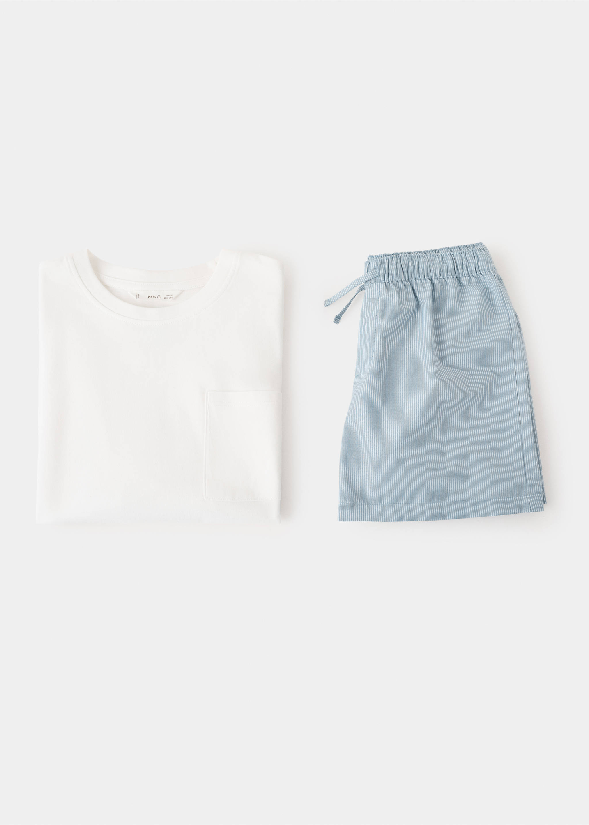 Pijama curt combinat - Detall de l'article 0, Blanc trencat. Ref: 27025967-00.