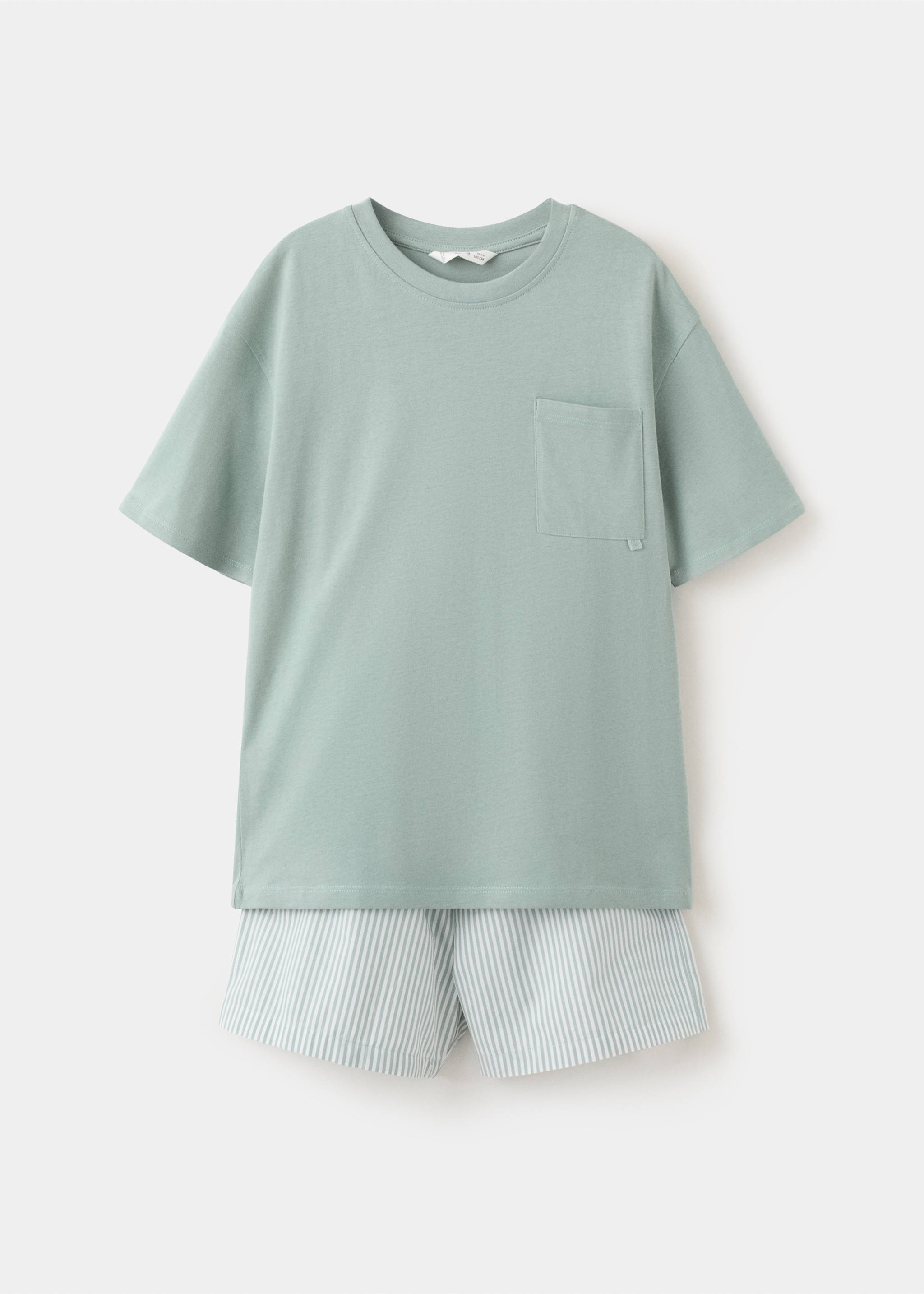 Pijama curt combinat - Article sense model, Verd. Ref: 27025967-00.