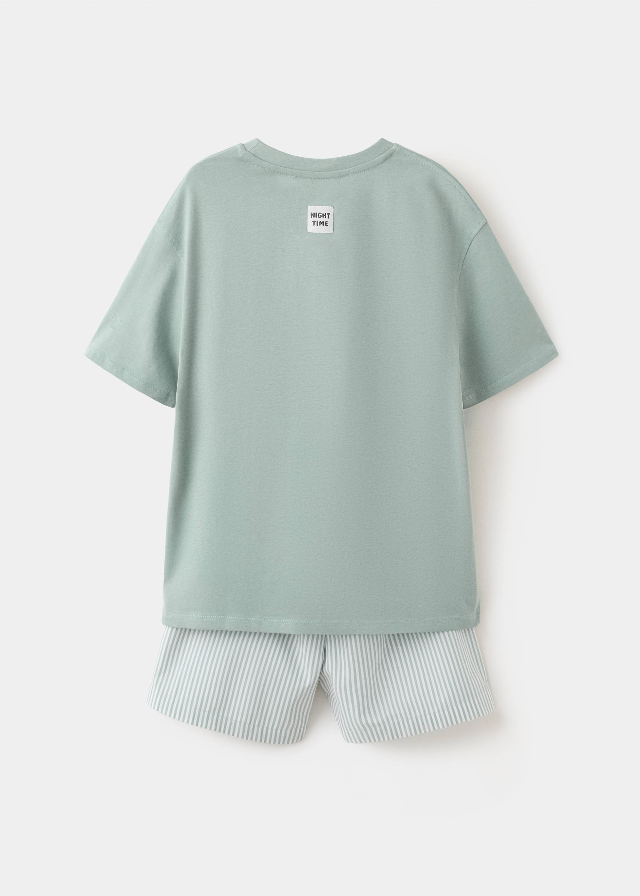 Pijama curt combinat - Revers de l'article, Verd. Ref: 27025967-00.