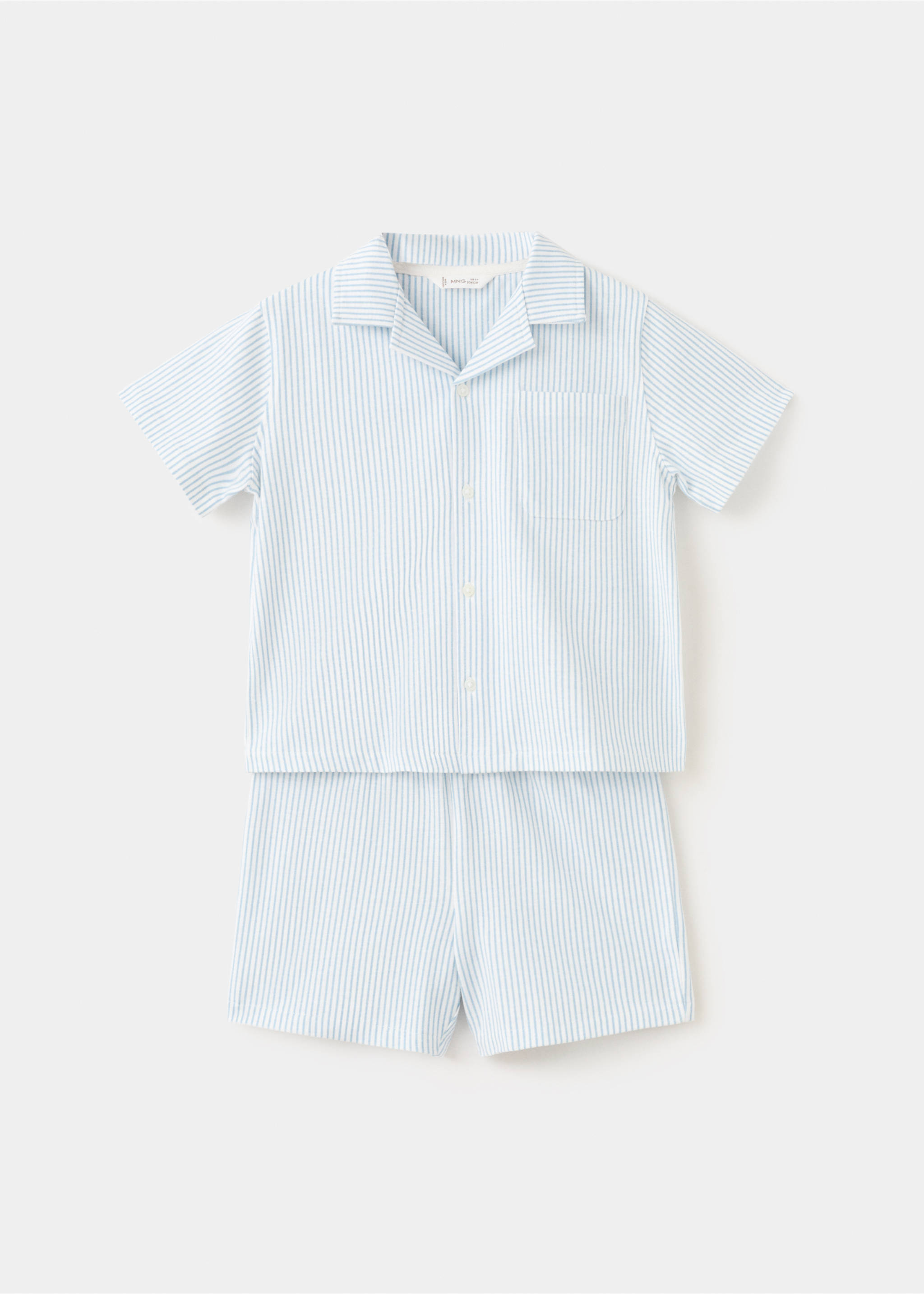 Pijama curt ratlles - Article sense model, Blau. Ref: 27025968-00.