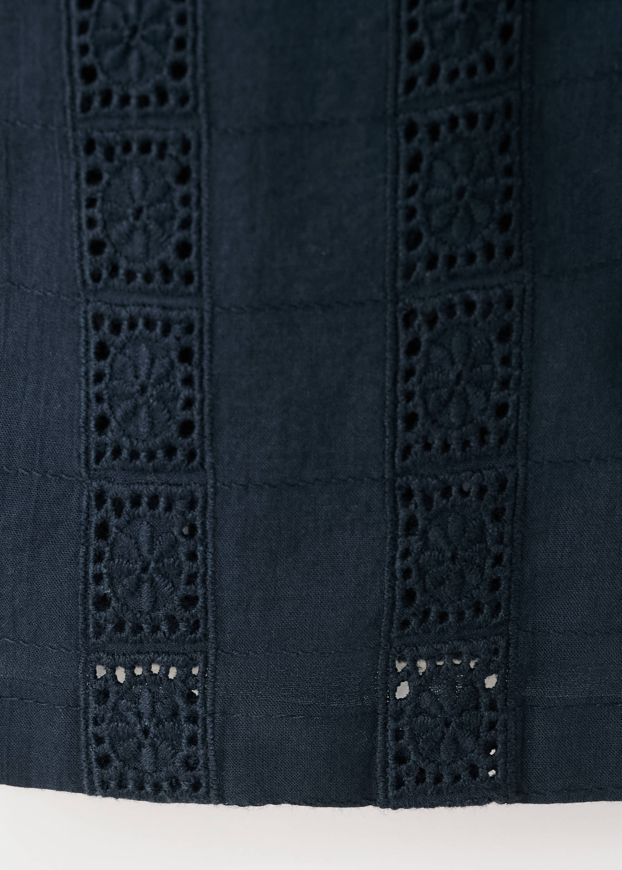 Cotton trousers with embroidered details - Details of the article 0