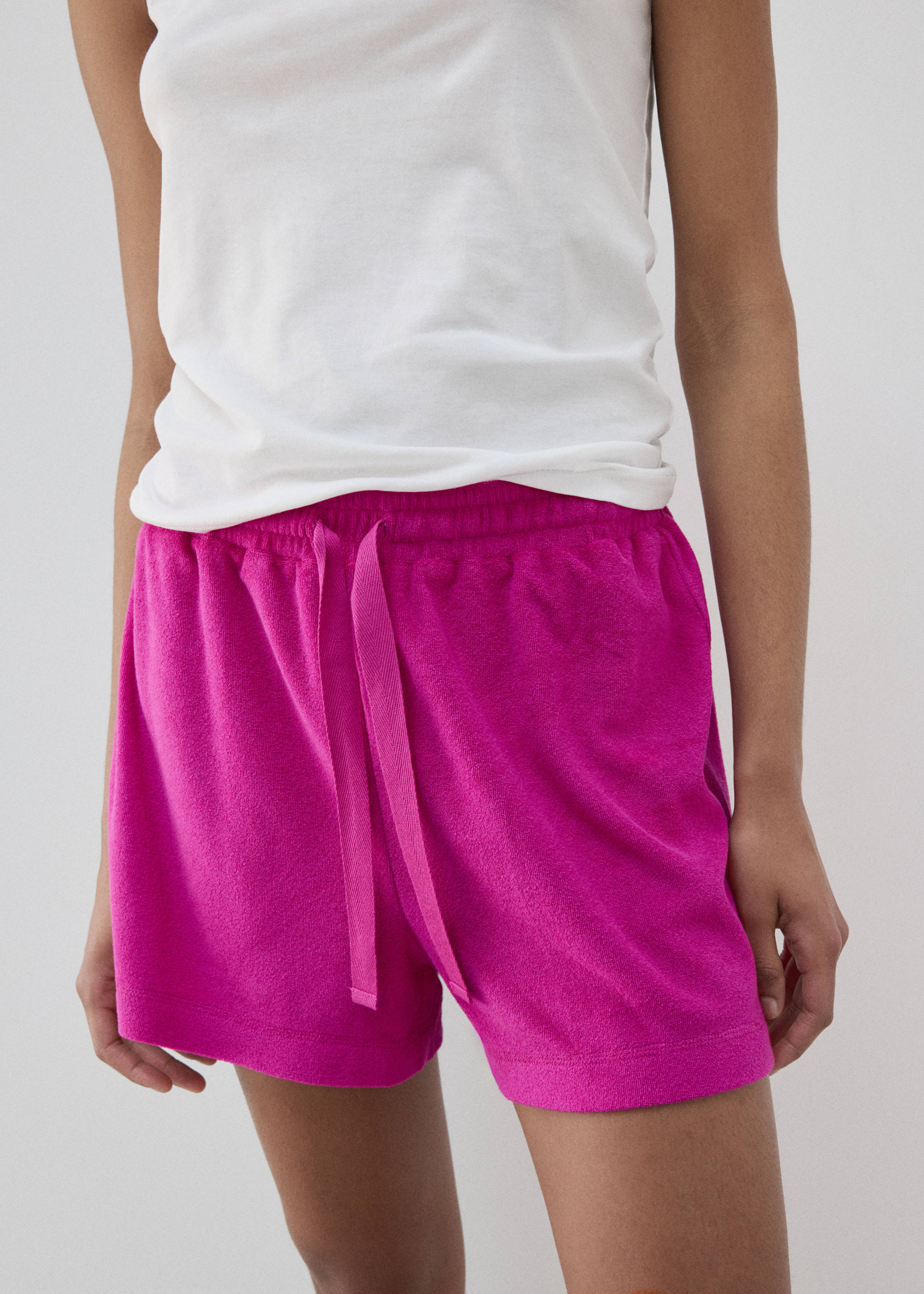 Terry cotton shorts - Medium plane