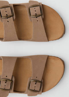 Buckle leather sandals — Medium Brown 4