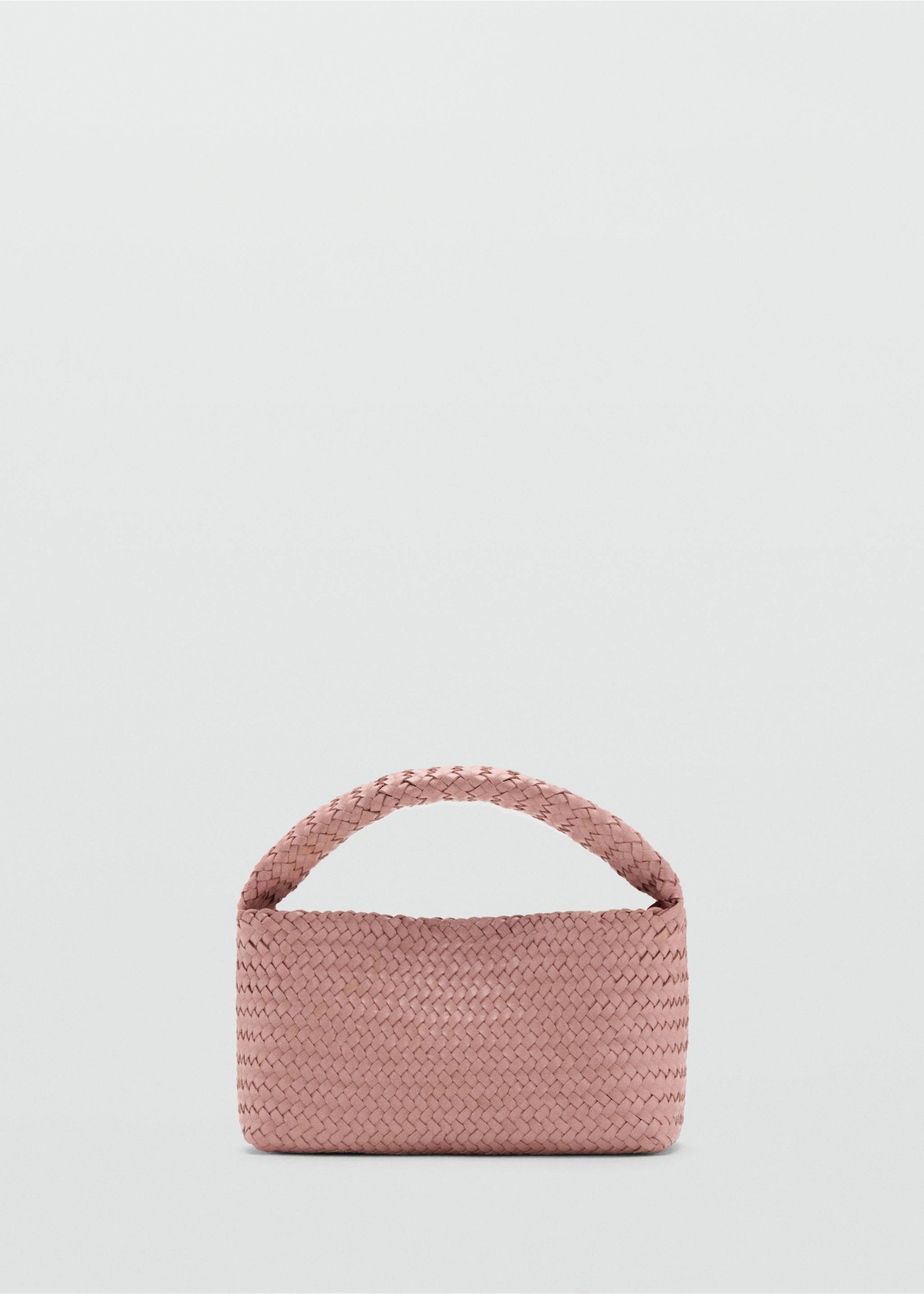 Braided leather handbag - Article without model, Light Pink. Ref: 27025977-00.