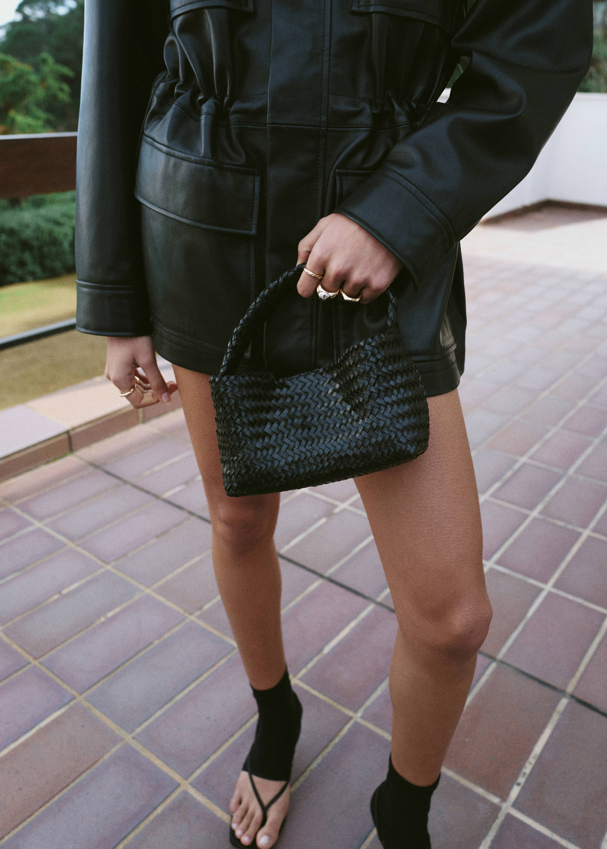 Braided leather handbag - Details of the article 9