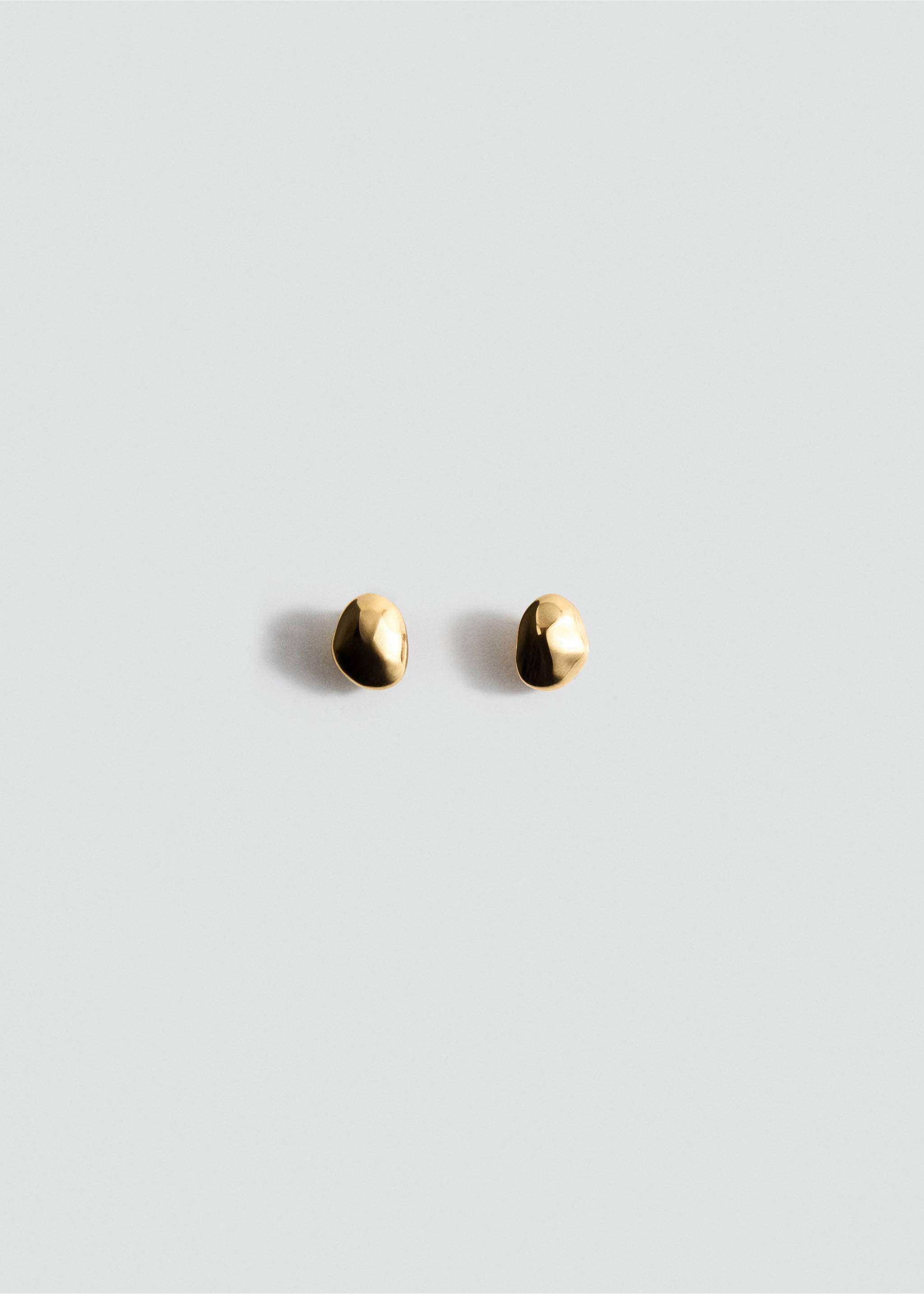 Round embossed stainless steel earrings - Article without model, Gold. Ref: 27025978-00.