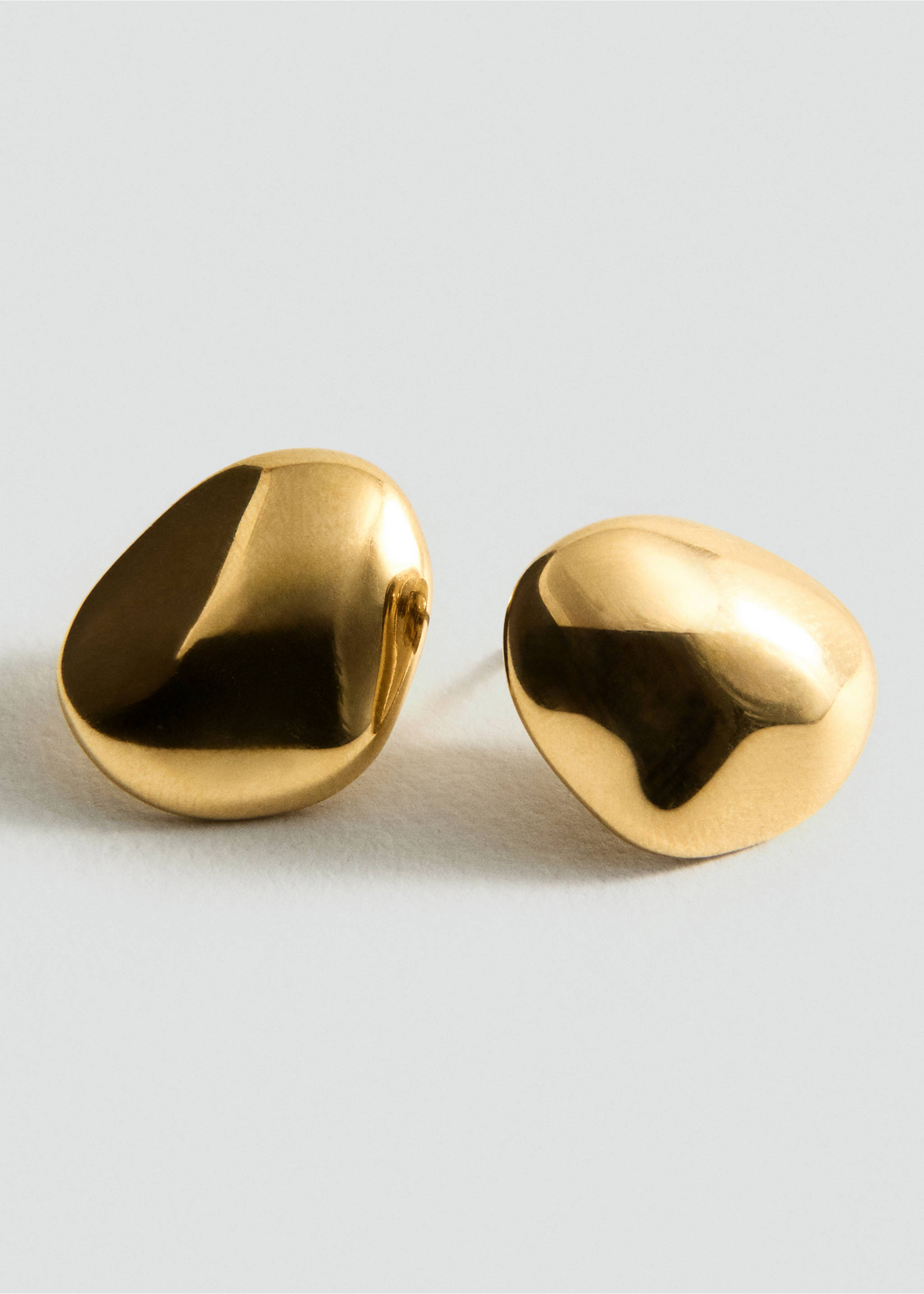 Round embossed stainless steel earrings - Details of the article 1, Gold. Ref: 27025978-00.