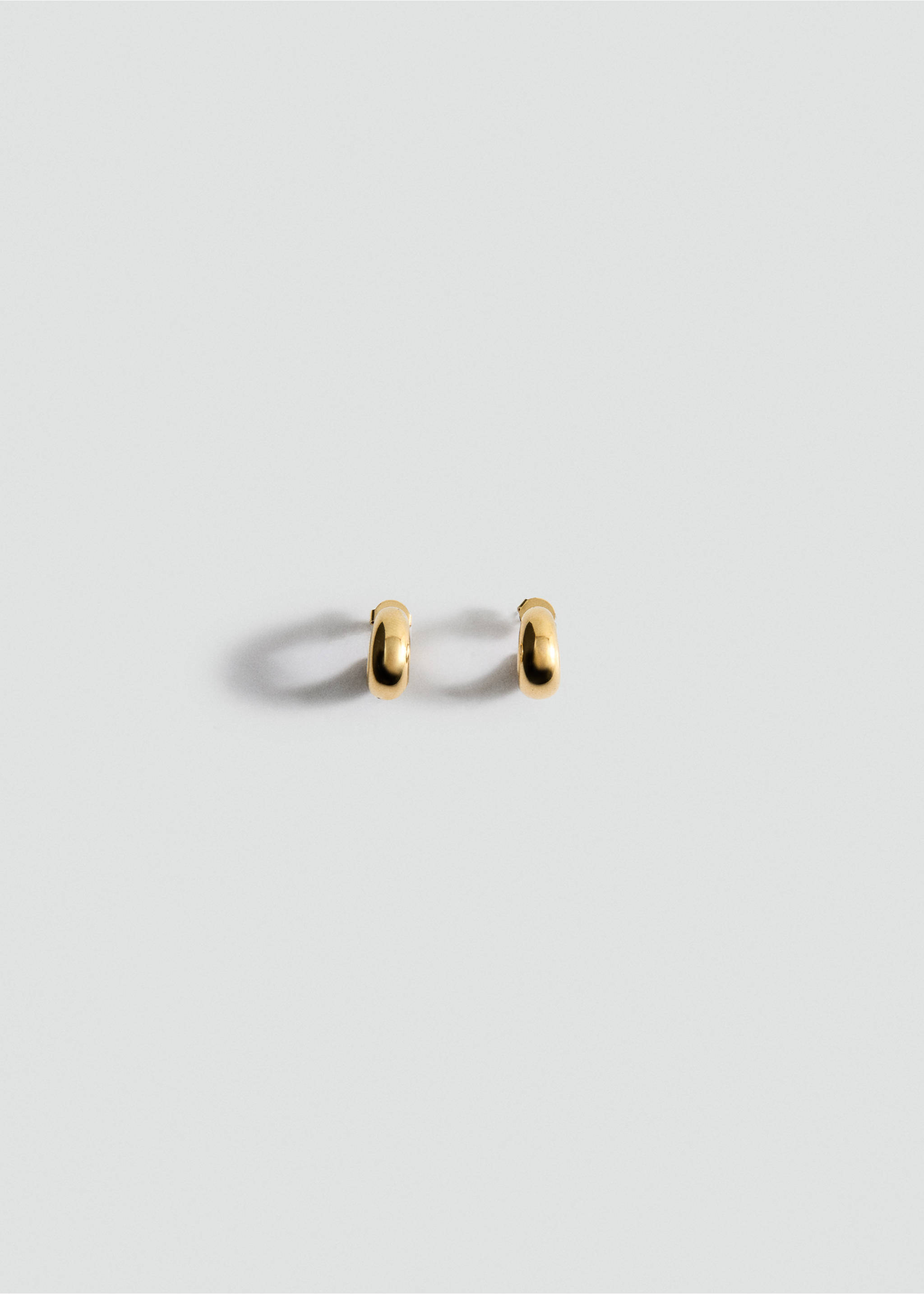 Stainless steel semi-hoop earrings - Article without model, Gold. Ref: 27025979-00.