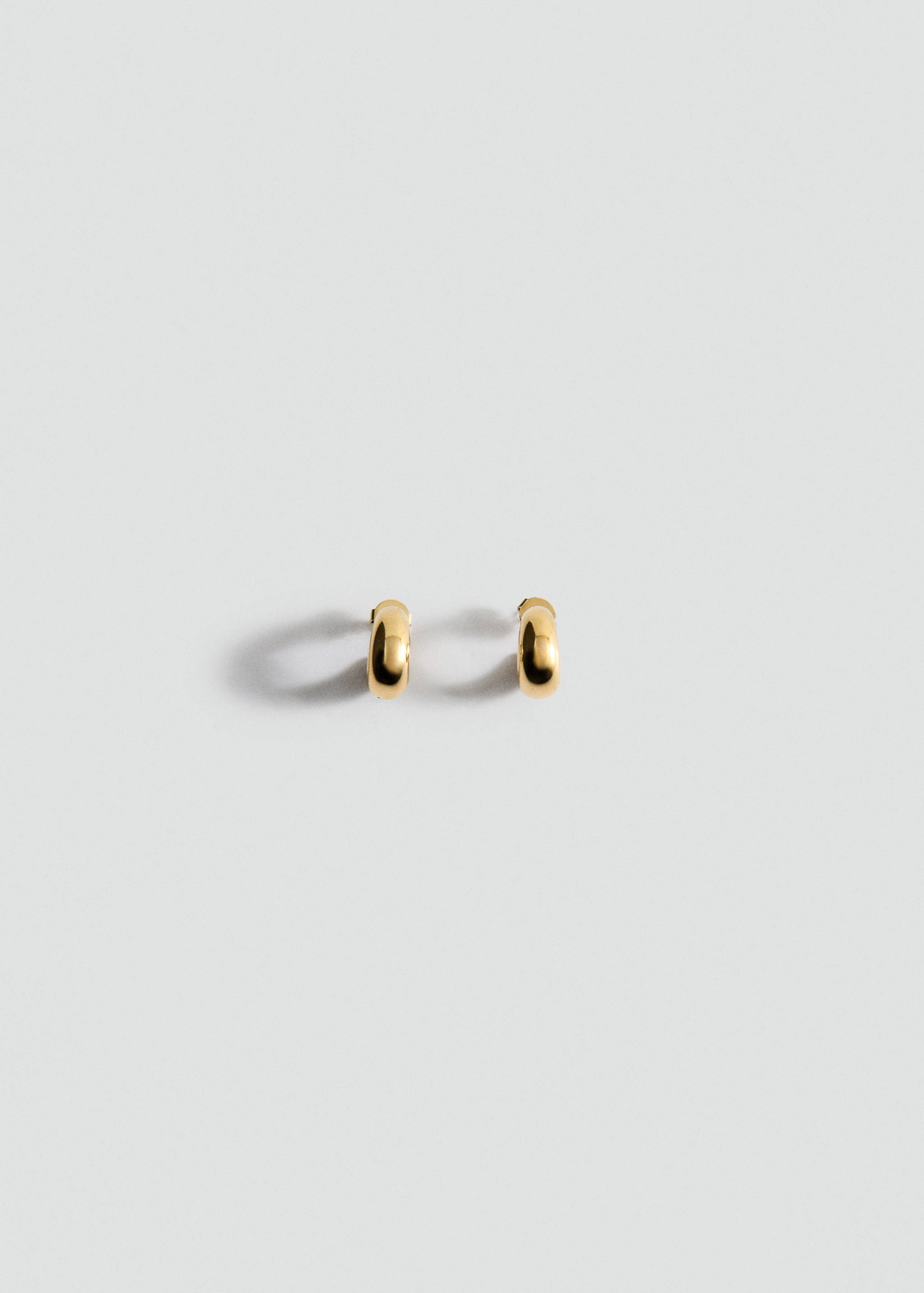 Stainless steel semi-hoop earrings - Article without model