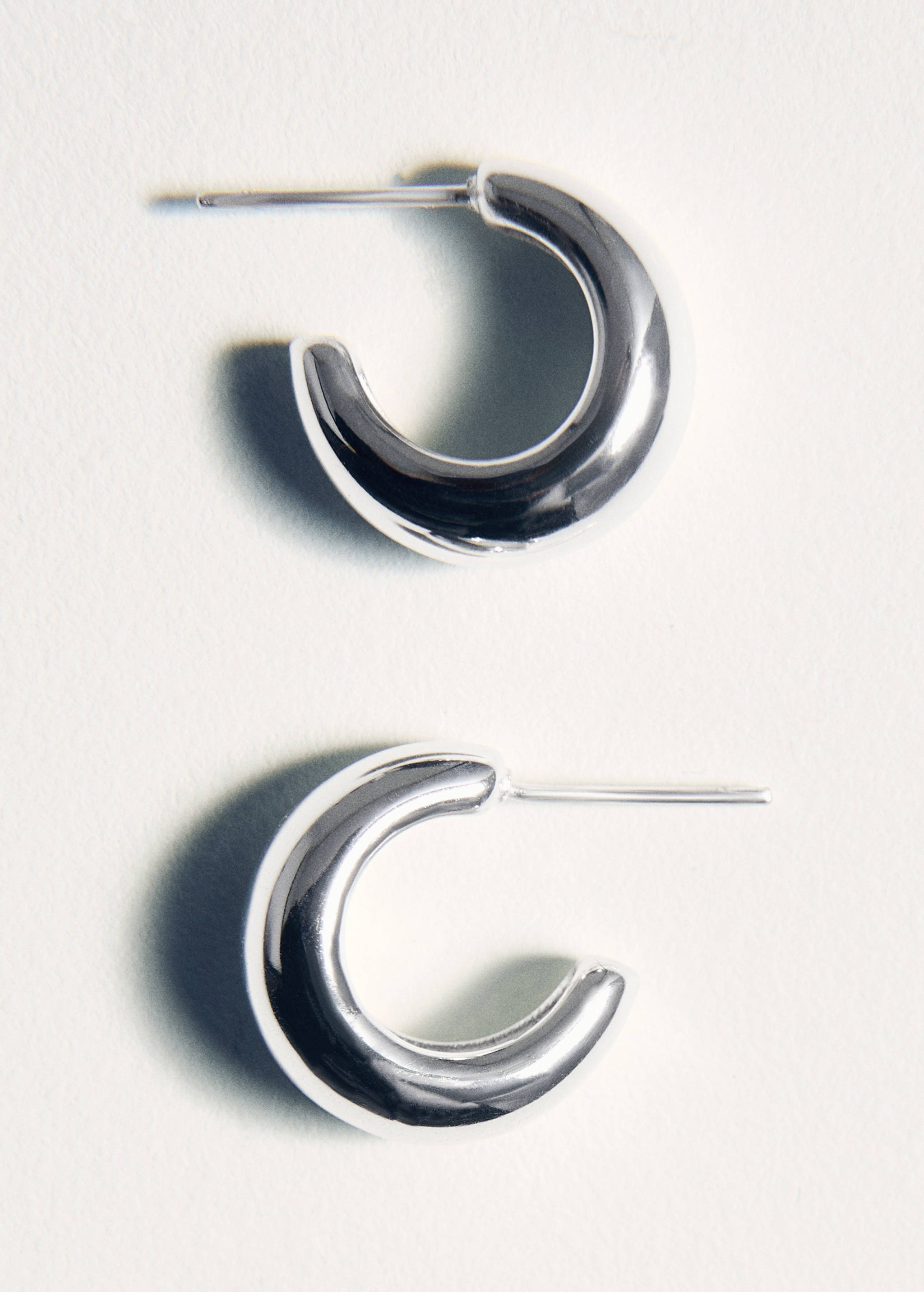 Boucles d’oreilles demi-créoles en acier inoxydable - Détail de l'article 5