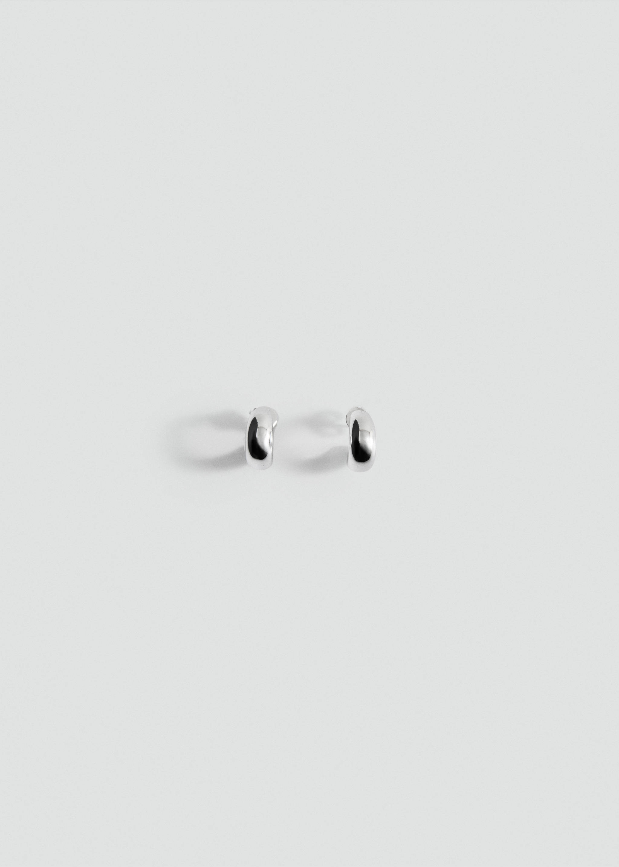 Stainless steel semi-hoop earrings - Article without model, Silver. Ref: 27025979-00.