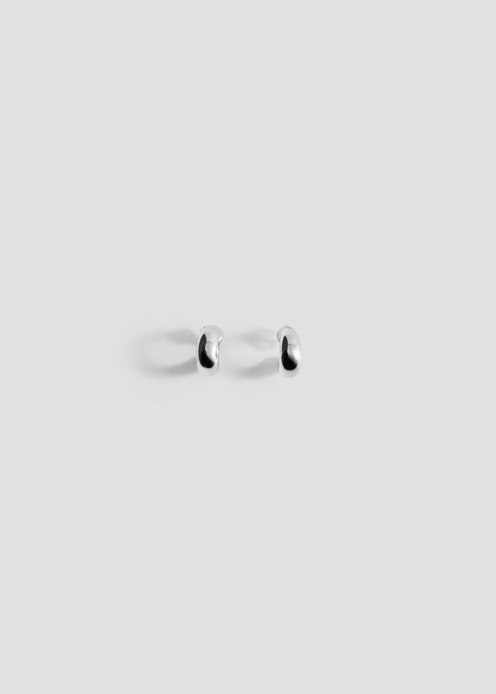 Stainless steel semi-hoop earrings - Article without model