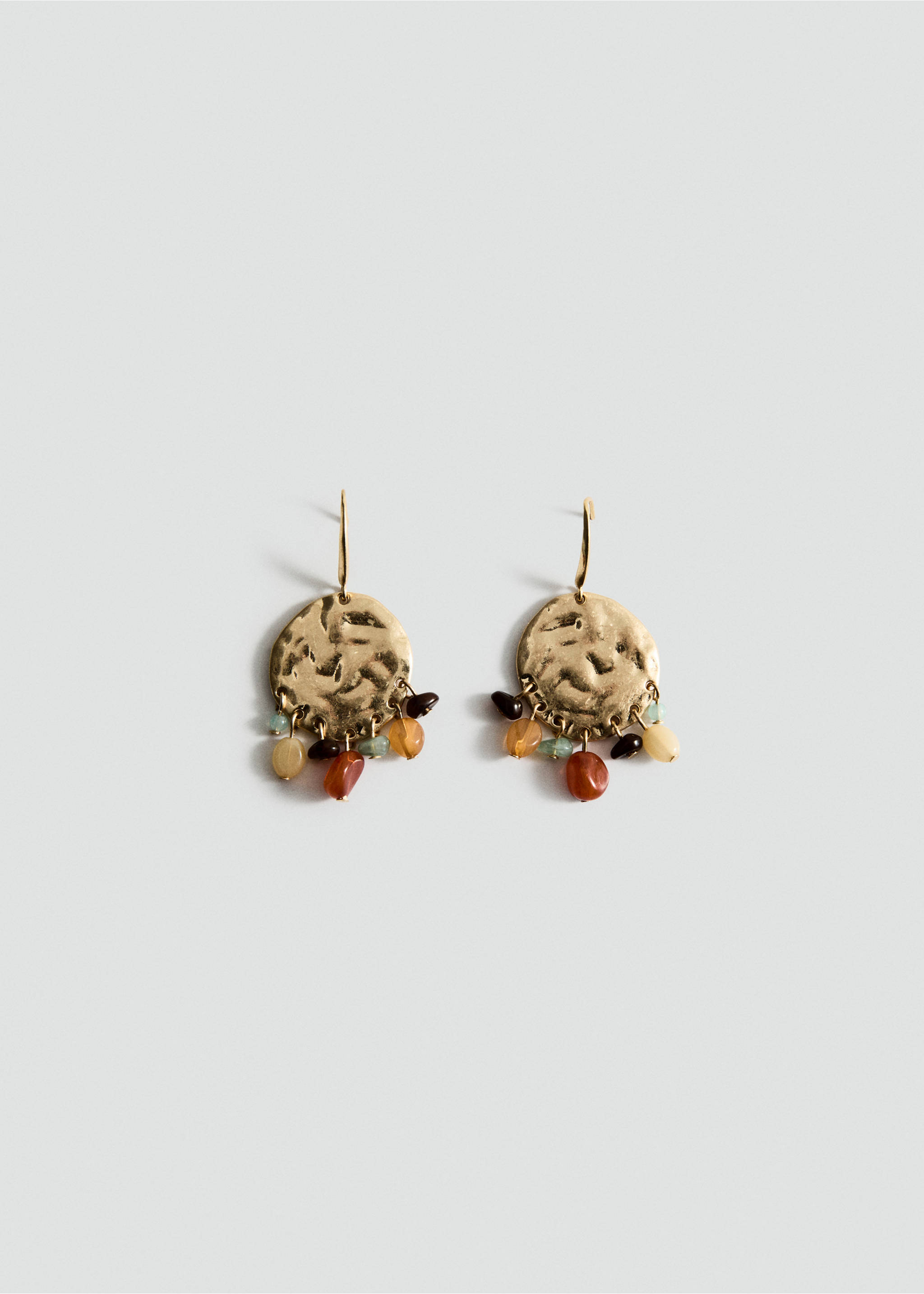 Beaded pendant earrings - Article without model, Gold. Ref: 27025980-00.
