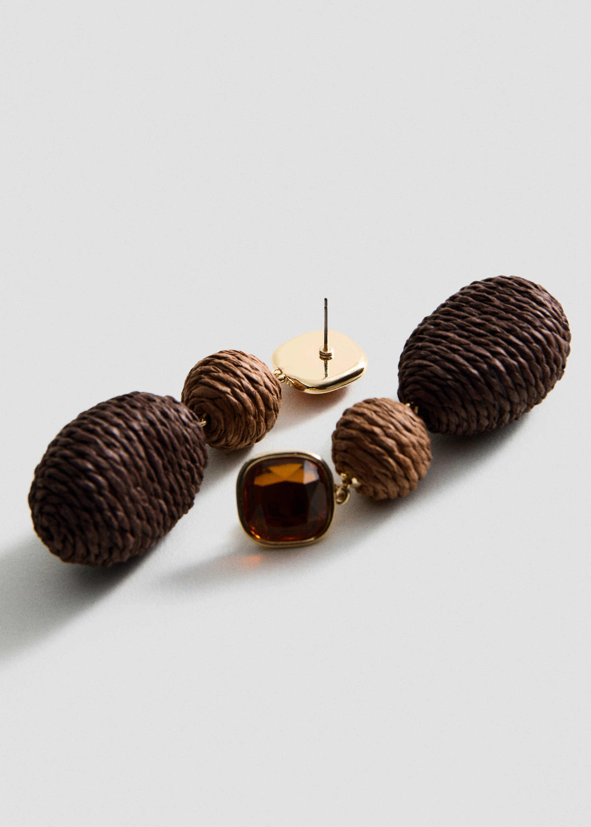 Boucles d’oreilles pendantes fibre naturelle - Détail de l'article 1