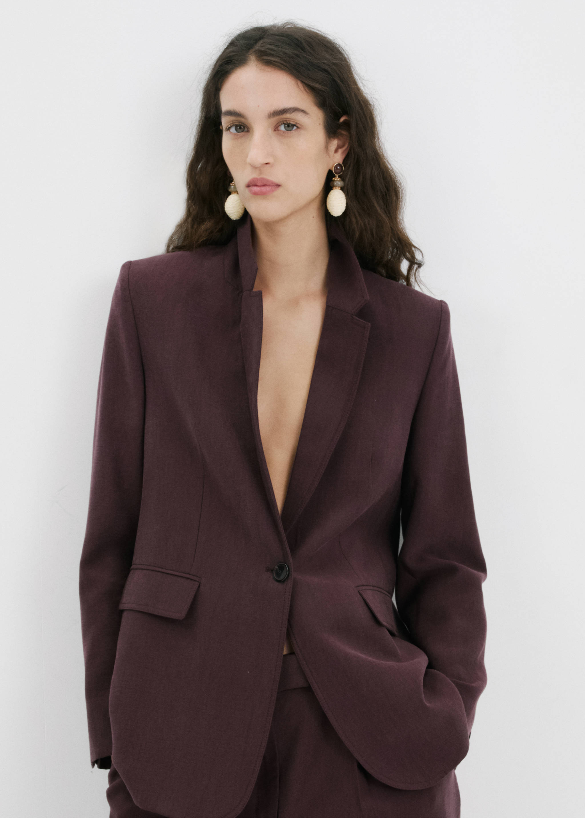 Boucles d’oreilles pendantes fibre naturelle - Détail de l'article 9