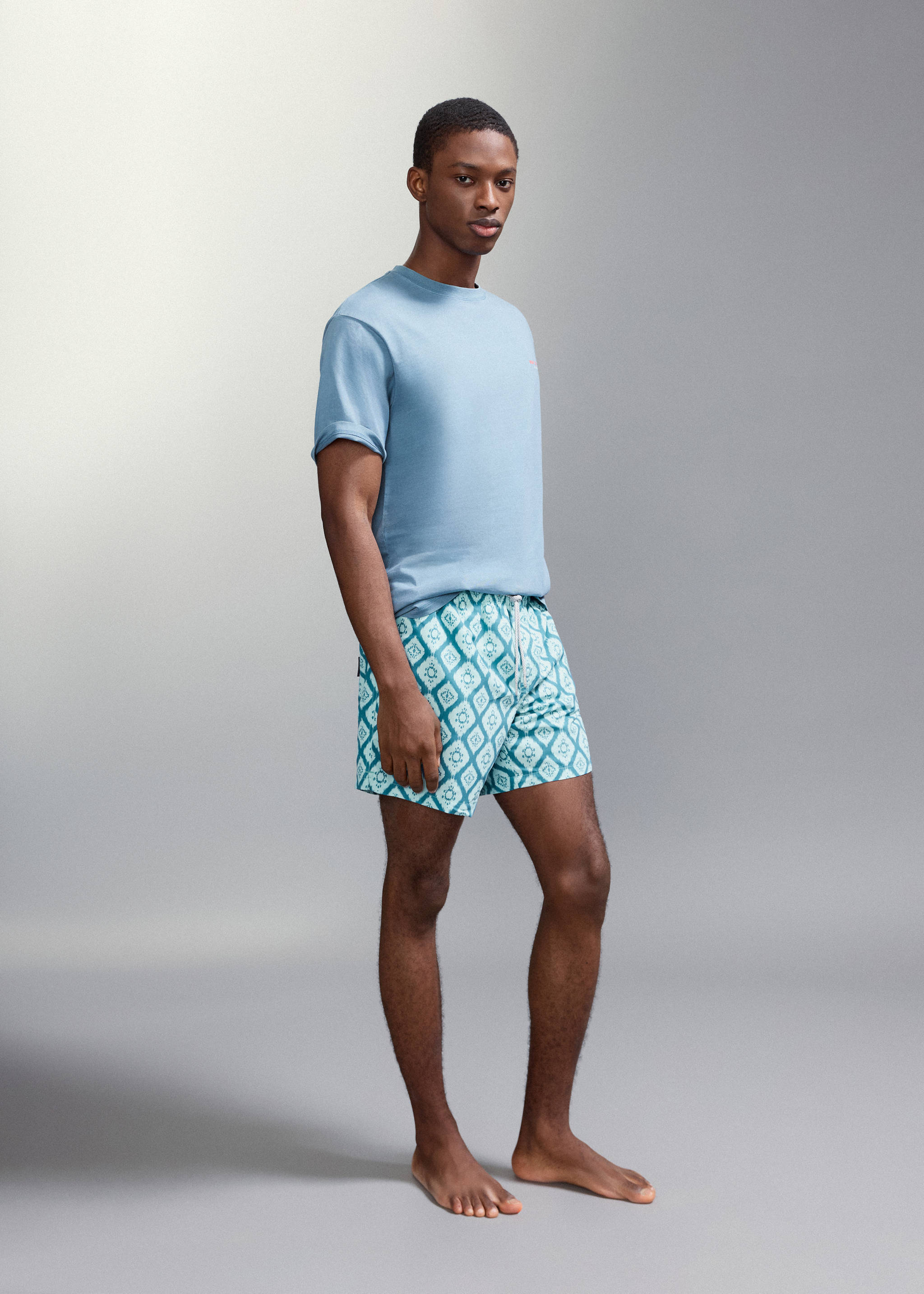 Ethnic-print swimsuit - General plane