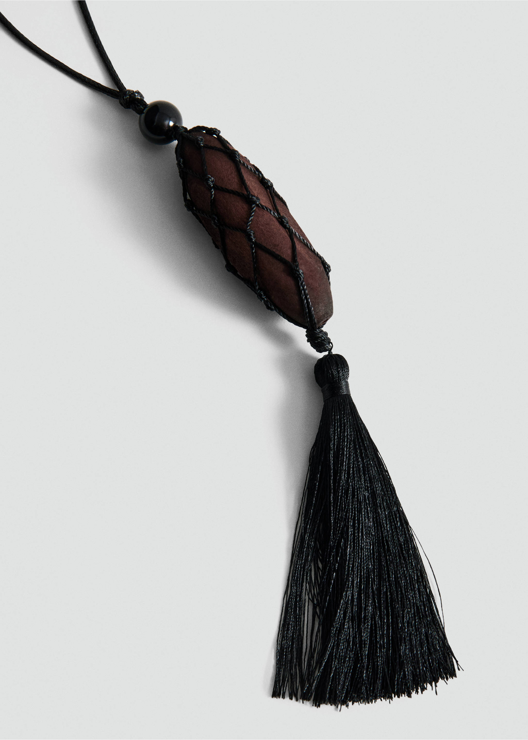 Collier perles franges - Détail de l'article 1, Marron. Ref: 27025990-00.