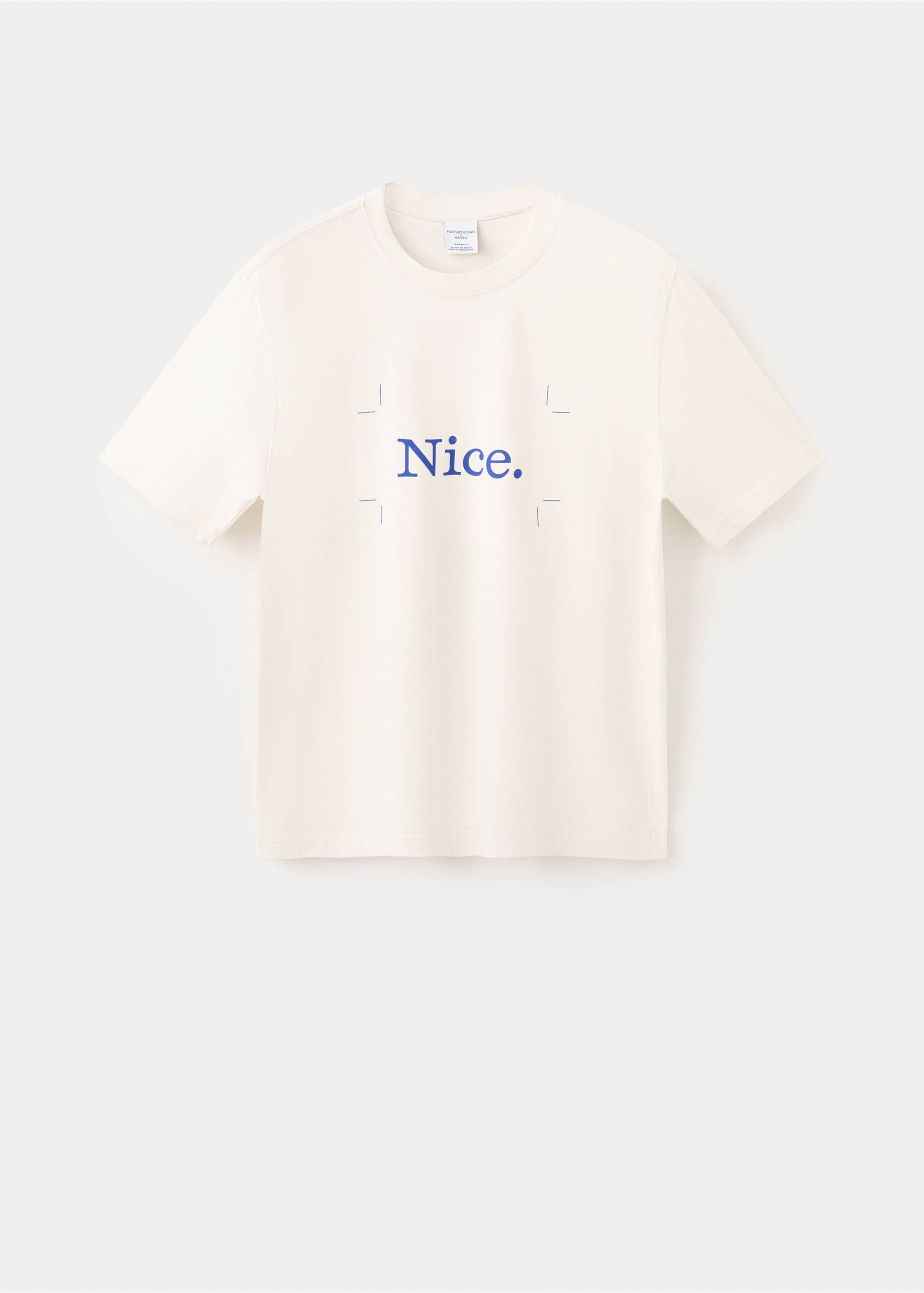 100% cotton printed t-shirt - Article without model, Off White. Ref: 27025993-00.