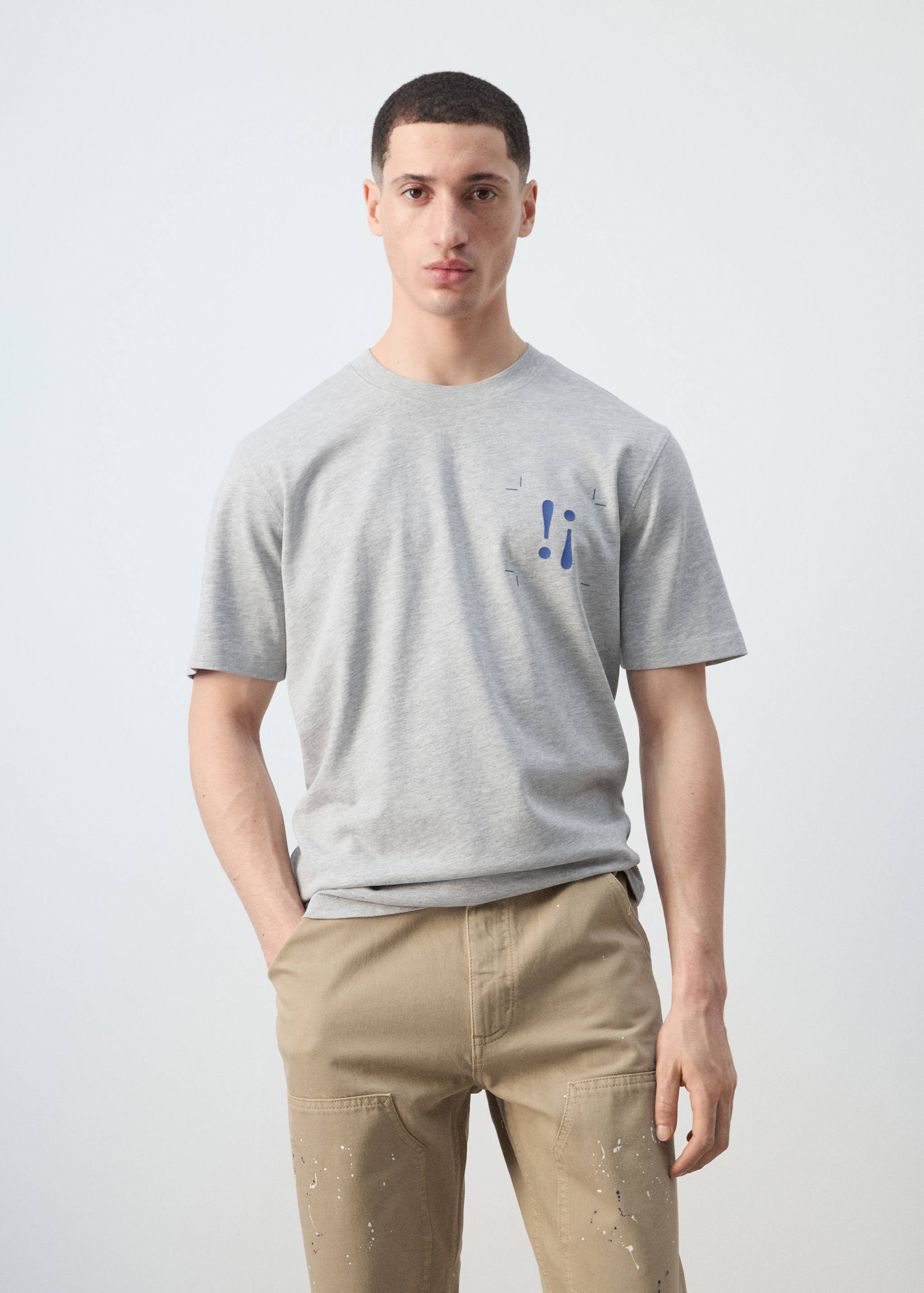 Футболка 100% хлопок с принтом - Средний план