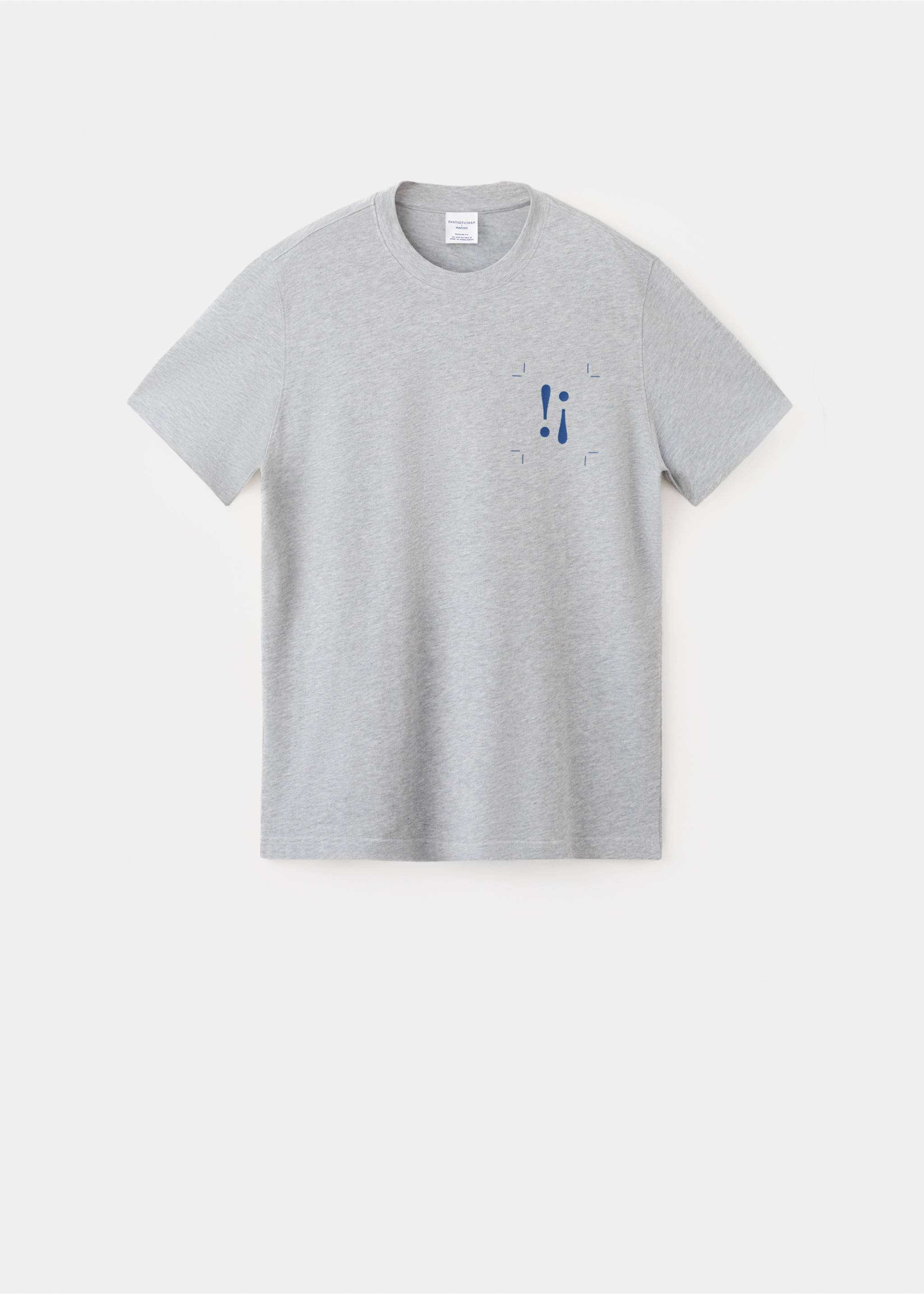 100% cotton printed t-shirt - Article without model, Medium Heather Grey. Ref: 27025994-00.