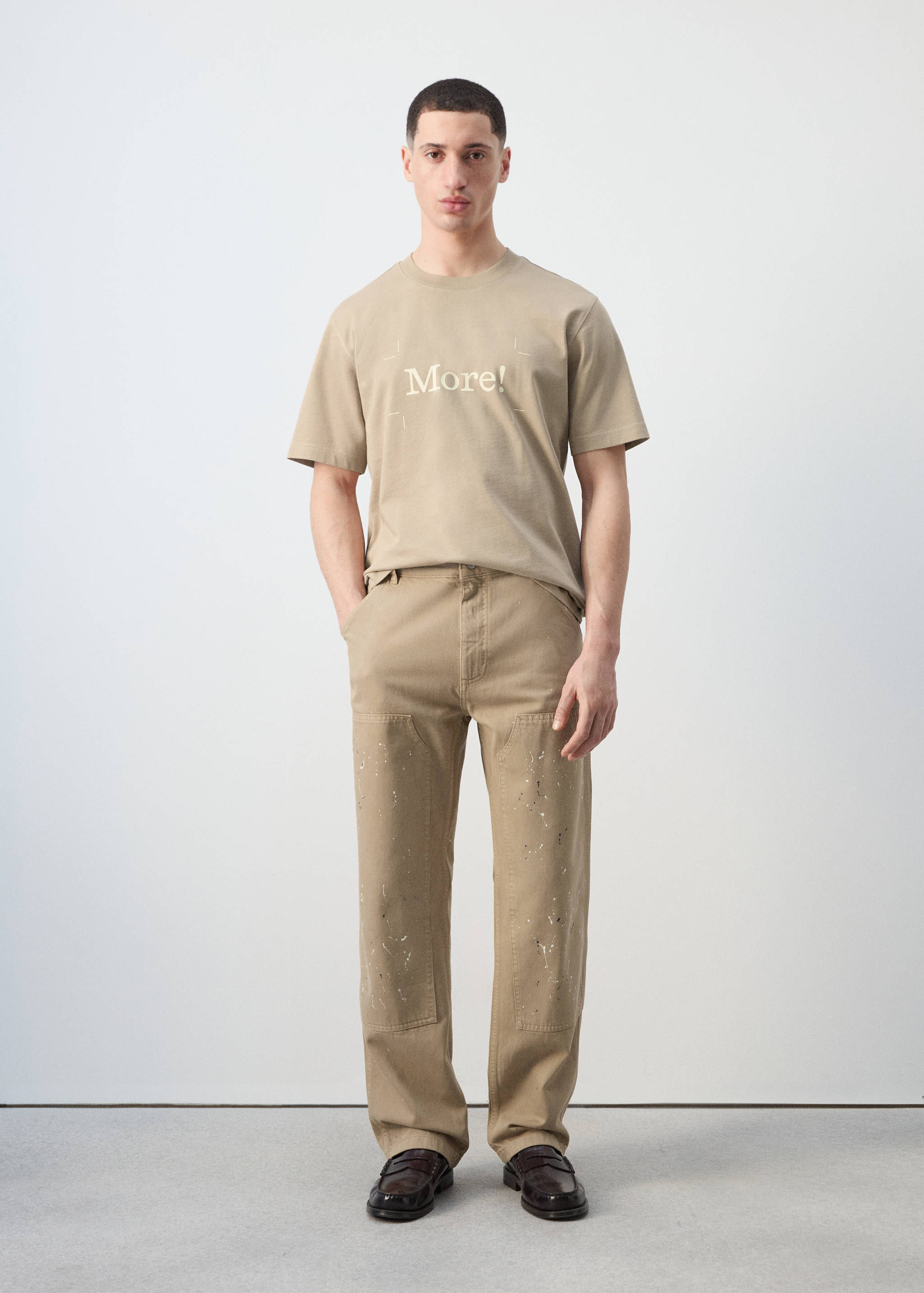 تي شيرت قطني 100٪ مع نص مطبوع - رؤية عامة