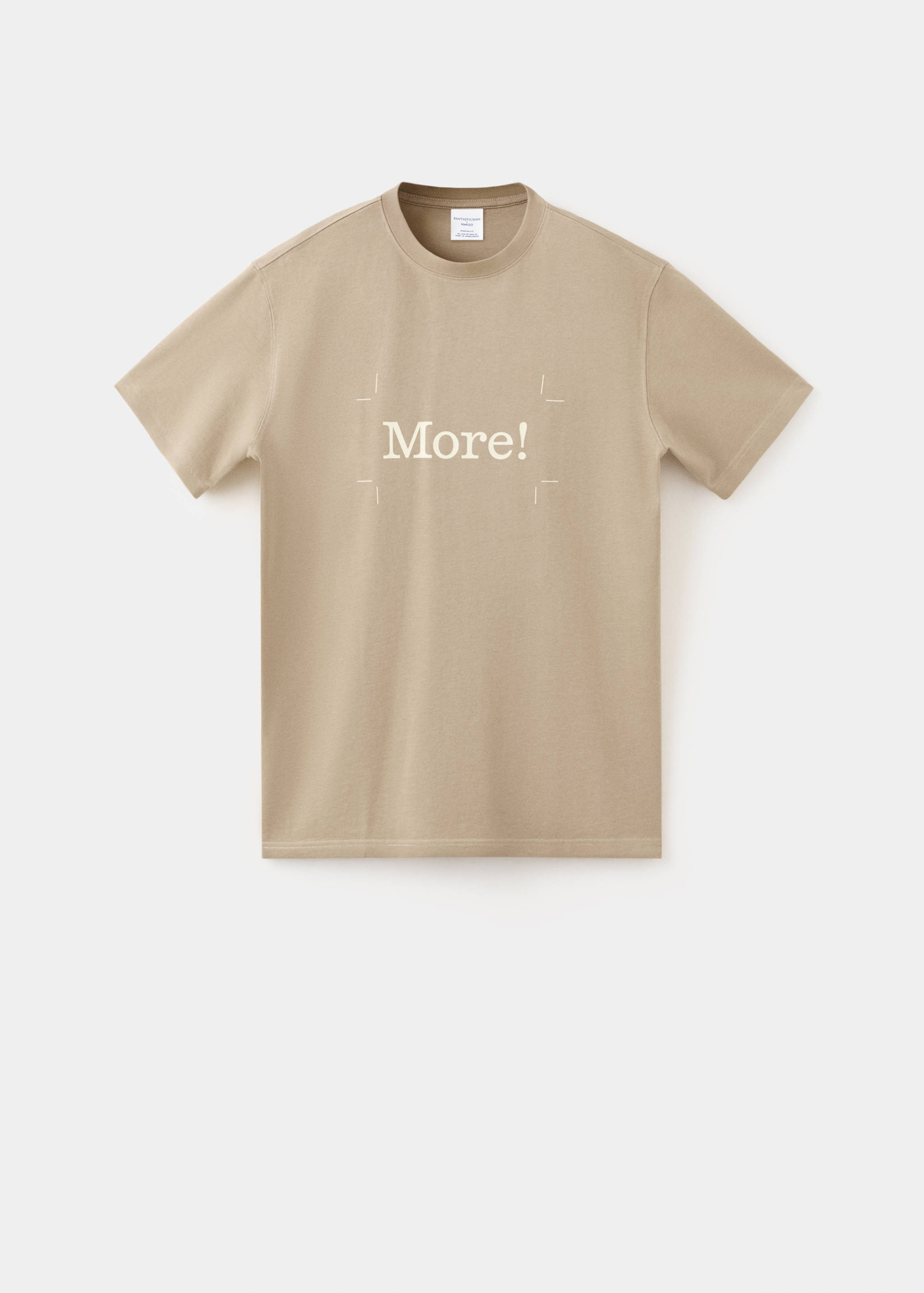 تي شيرت قطني 100٪ مع نص مطبوع - منتج دون نموذج